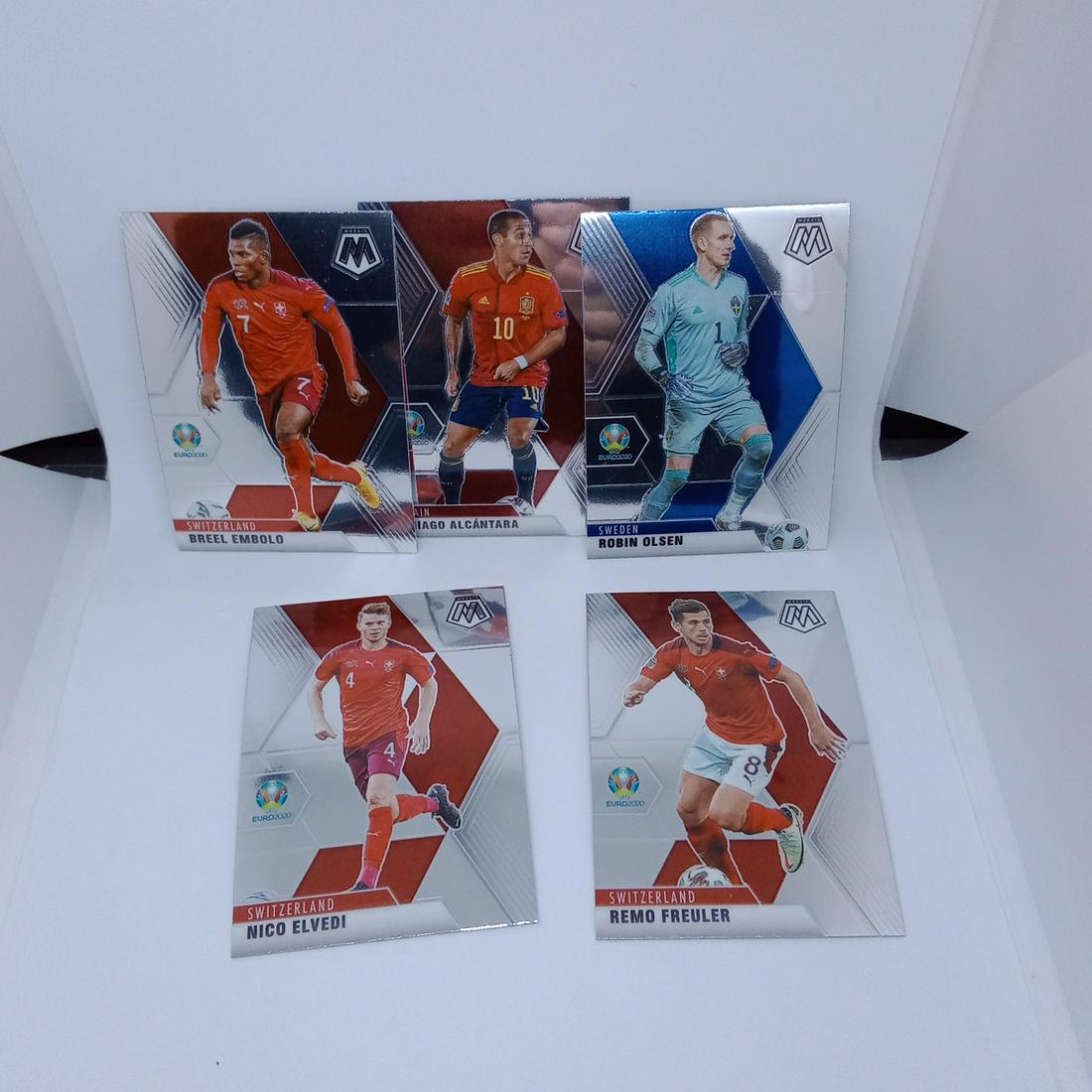 lot of 5 panini mosaic 2021 soccer cards: lot of 5 panini mosaic 2021 soccer cards