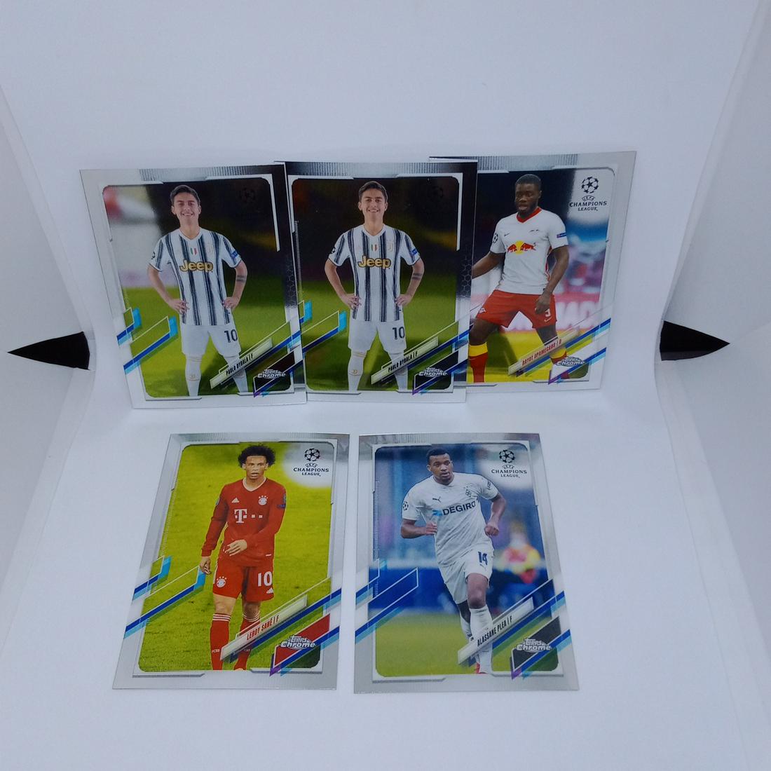 lot of 5 topps chrome 2021 soccer cards: lot of 5 topps chrome 2021 soccer cards