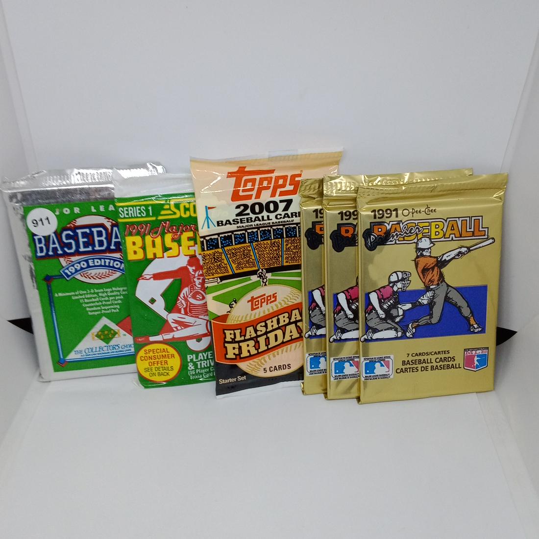 lot of 5 assorted sealed wax packs (1 of 1)