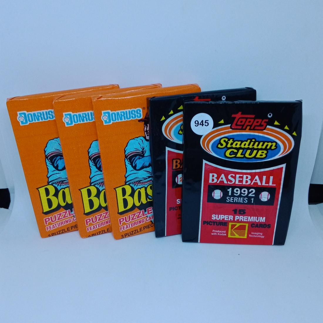 lot of 5 baseball sealed wax packs (1 of 1)