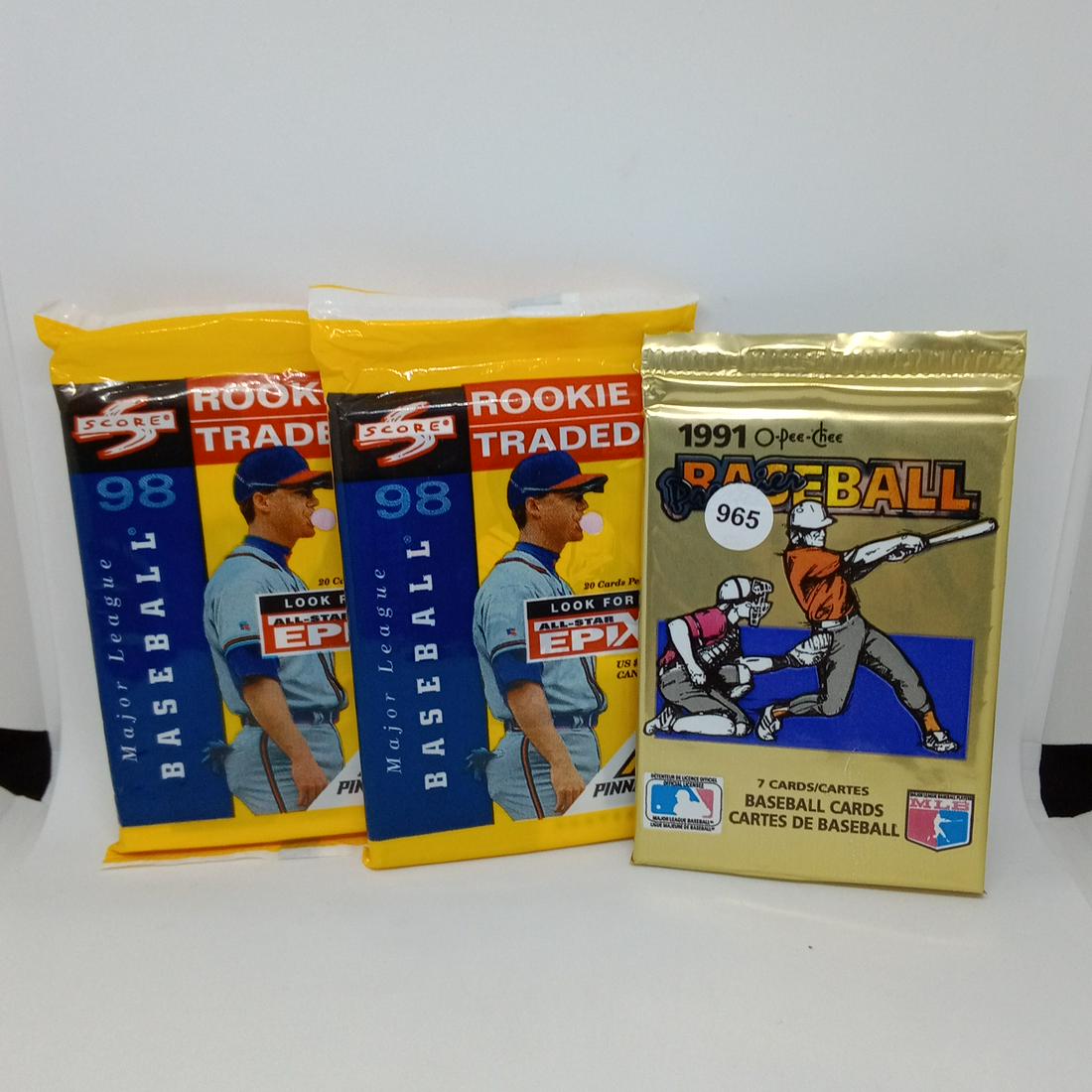 lot of 3 baseball sealed wax packs (1 of 1)