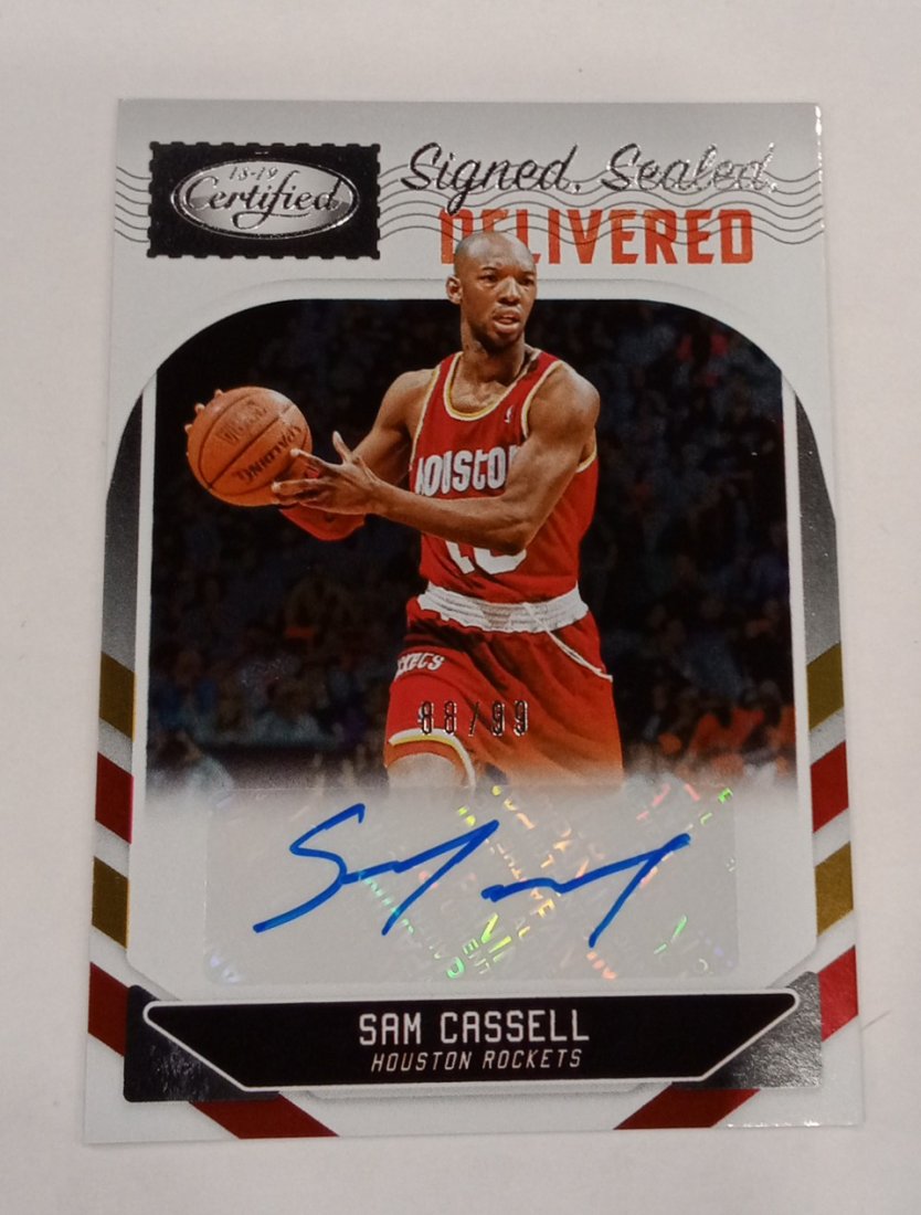 Sam Cassell Houston rockets autograph numbered to 99: Sam Cassell Houston rockets autograph numbered to 99