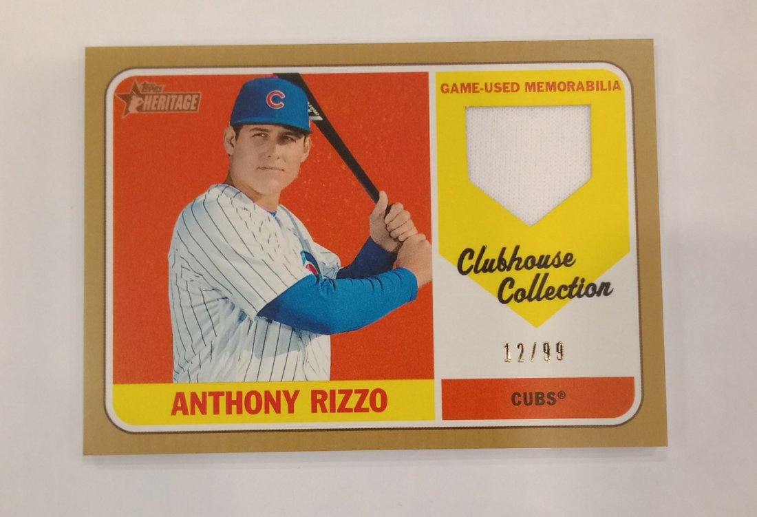 Anthony Rizzo game-used jersey card 12/99 (1 of 1)