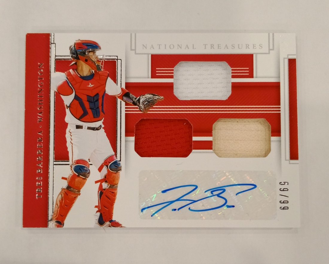Tres Barrera National Treasure patch auto out of 99 (1 of 1)