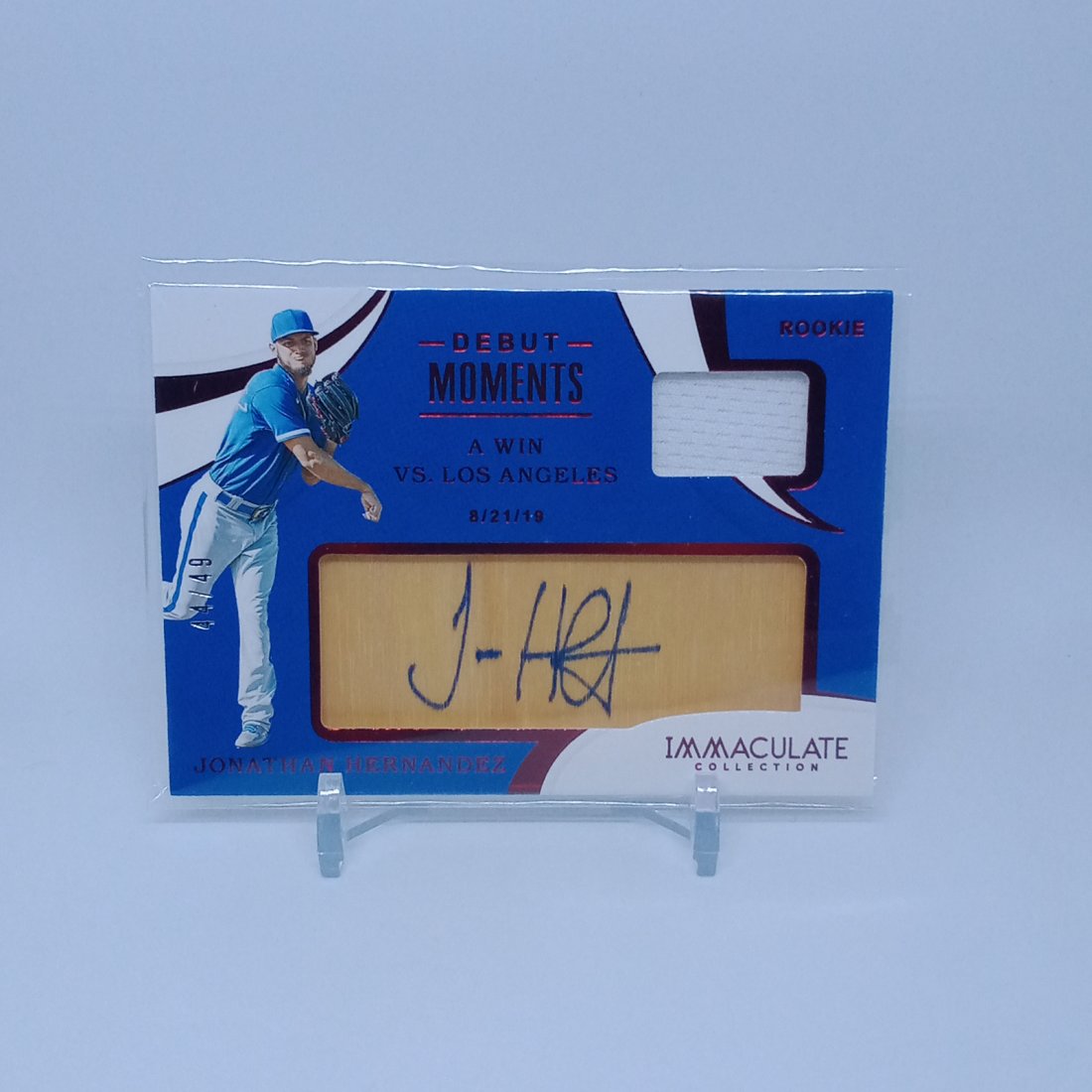 Jonathan Hernandez debut moments relic Auto 44/49 (1 of 1)