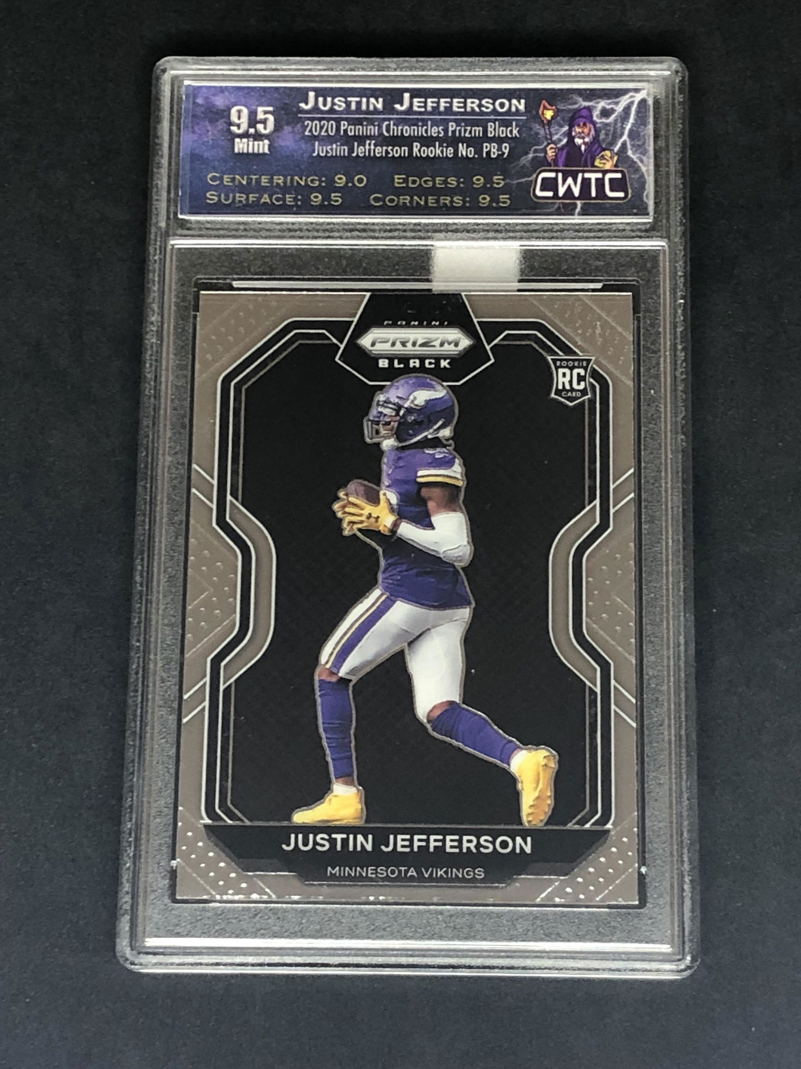 Justin Jefferson Panini Prizm Black Rookie CWTC 9.5 (1 of 1)