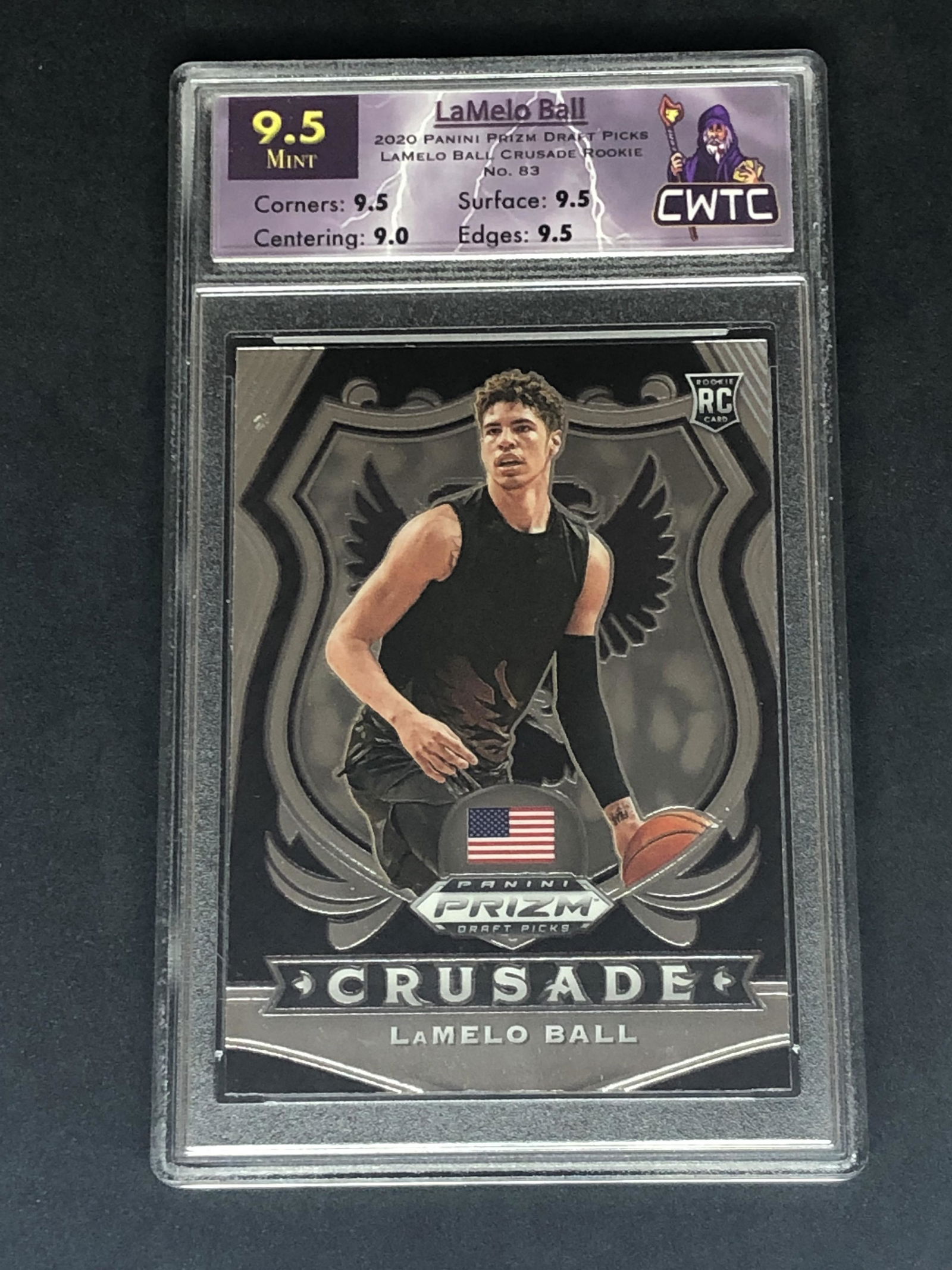 LaMelo Ball Panini Prizm Crusade Rookie CWTC 9.5 (1 of 1)