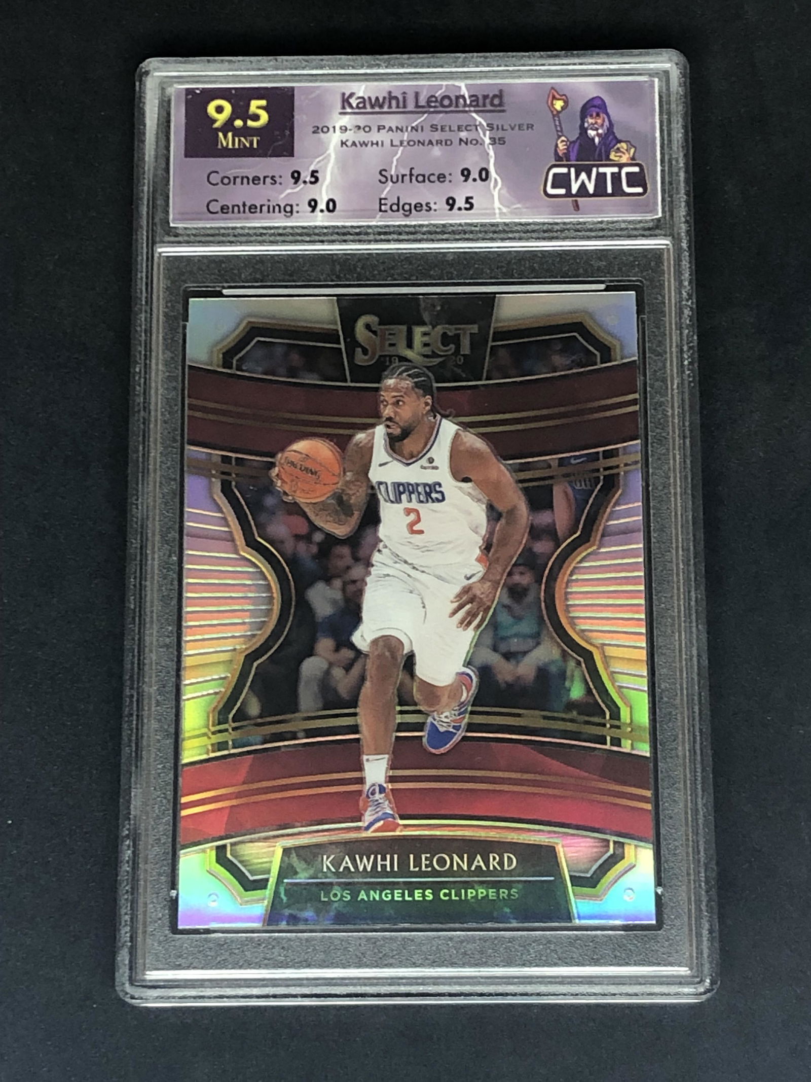 Kawhi Leonard Panini NBA Select Silver CWTC 9.5 (1 of 1)