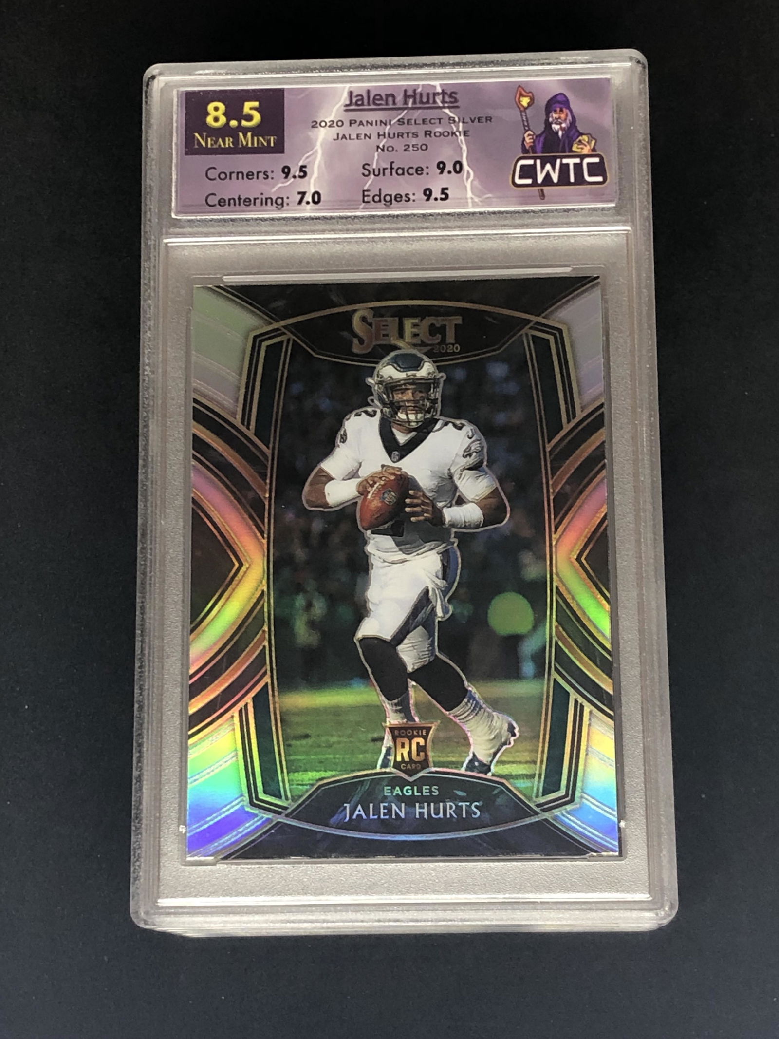 Jalen Hurts Panini Select Silver Rookie CWTC 8.5 (1 of 1)