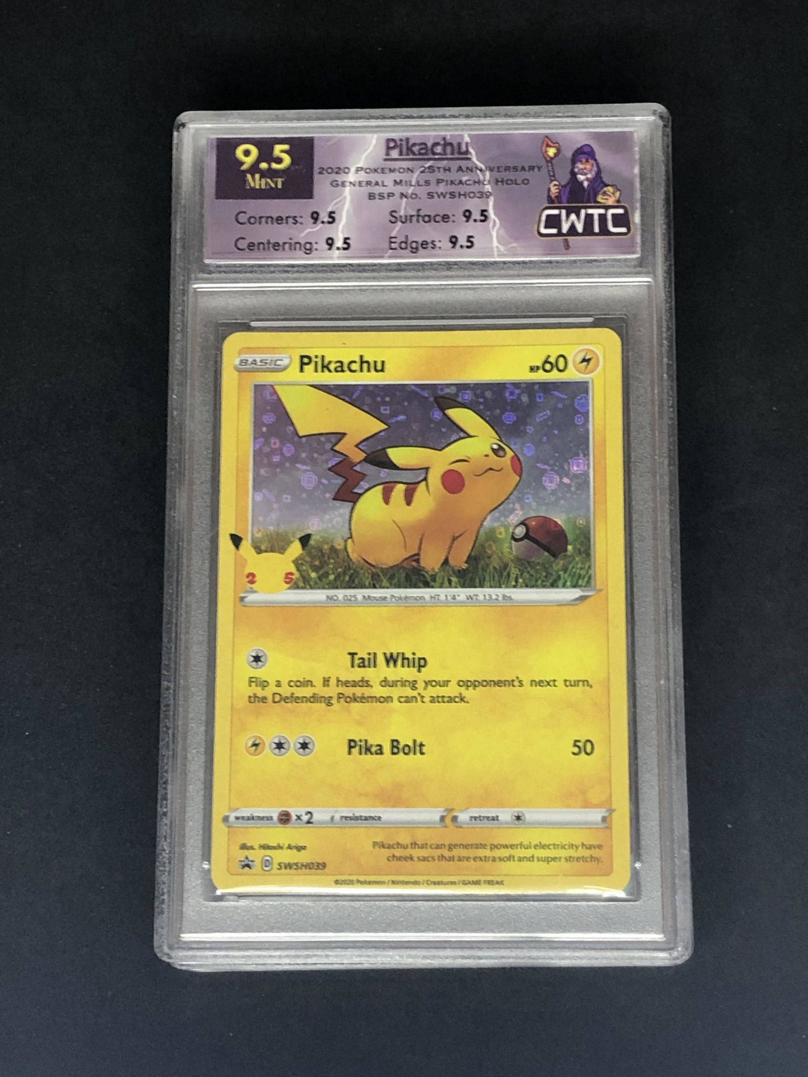 Pikachu 25th Anniversary Holo CWTC 9.5 (1 of 1)