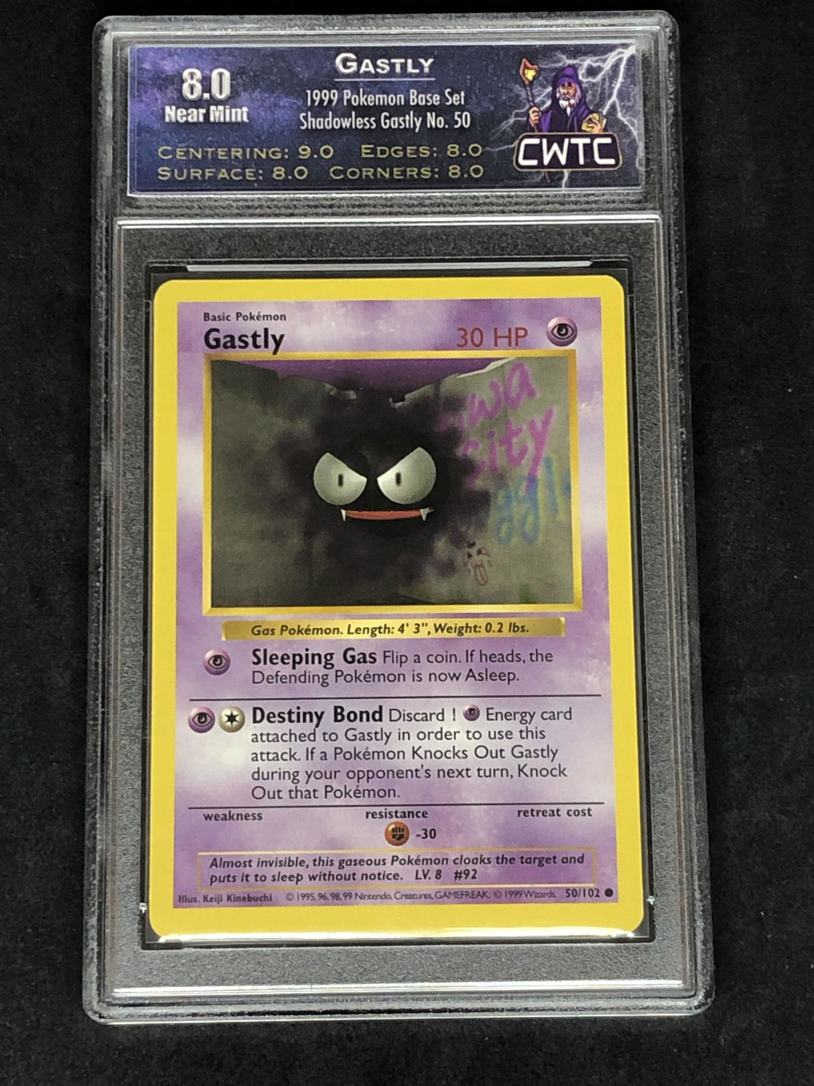 Gastly Shodowless Base Set CWTC 8 (1 of 1)