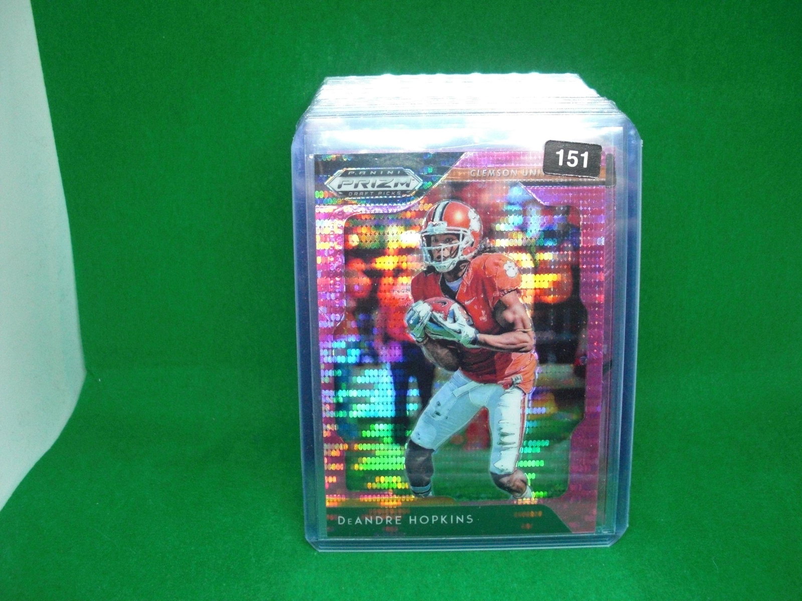 deandre hopkins pink pulsar prizm: in top loader