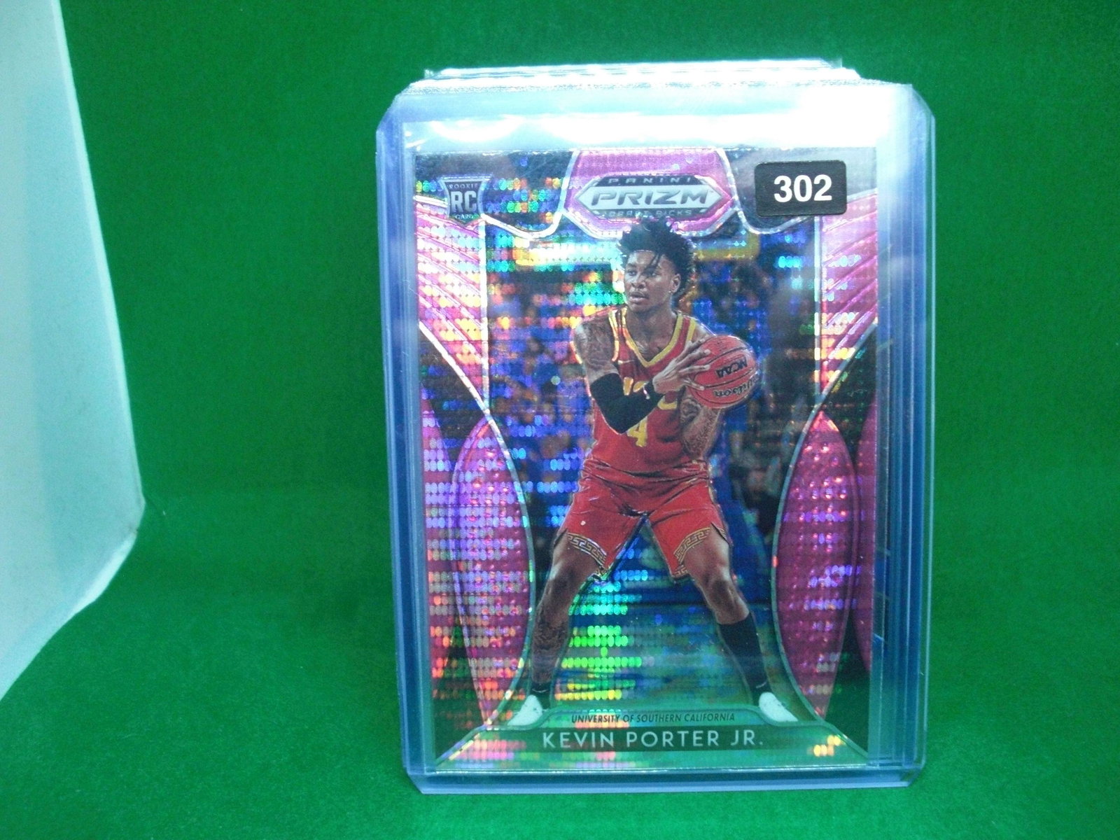 kevin porter jr pink pulsar rookie: in top loader