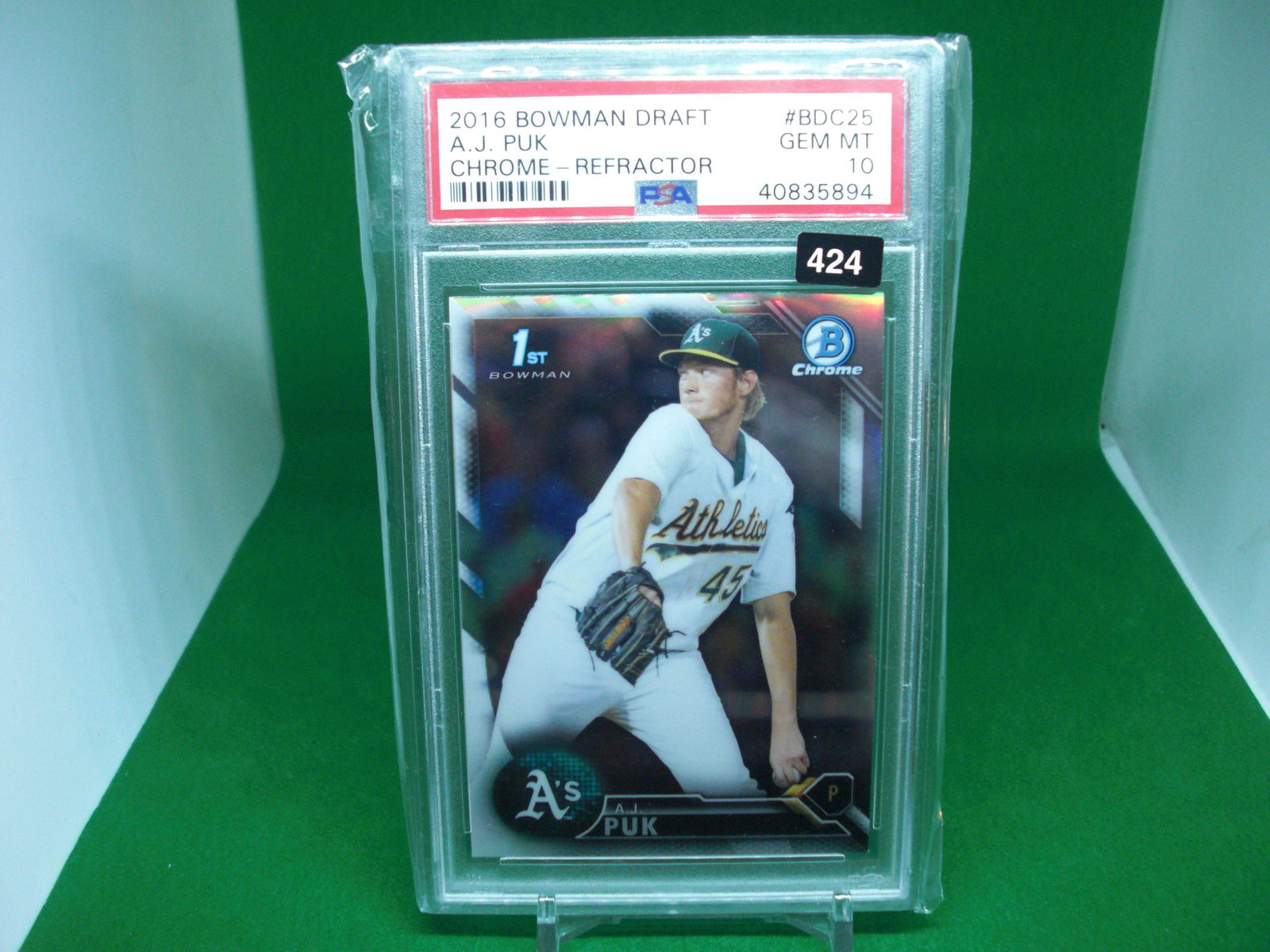 psa gem 10 aj puk 1st bowman refractor (1 of 1)