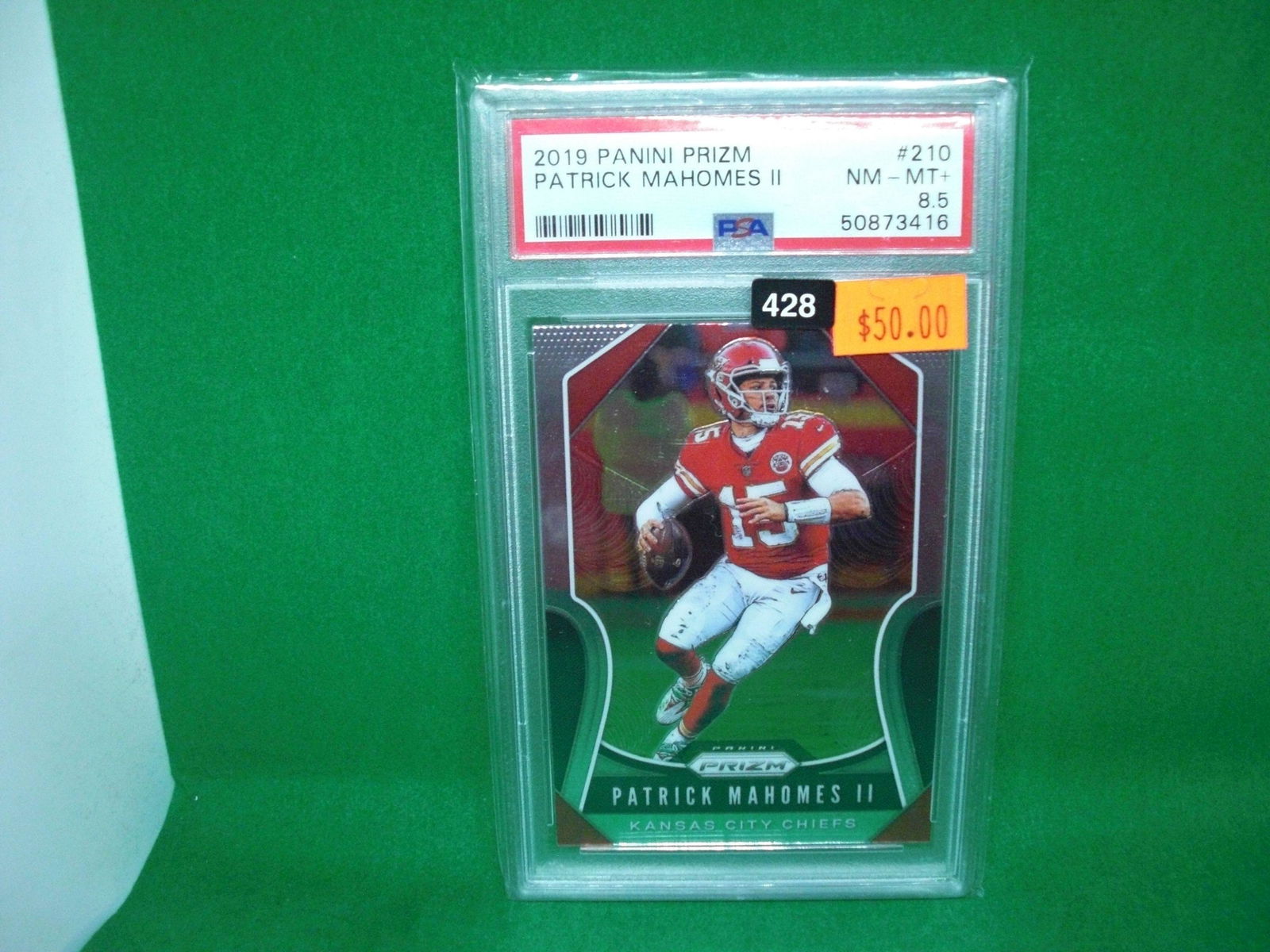 psa graded 8.5 patrick mahomes 2019 prizm (1 of 1)
