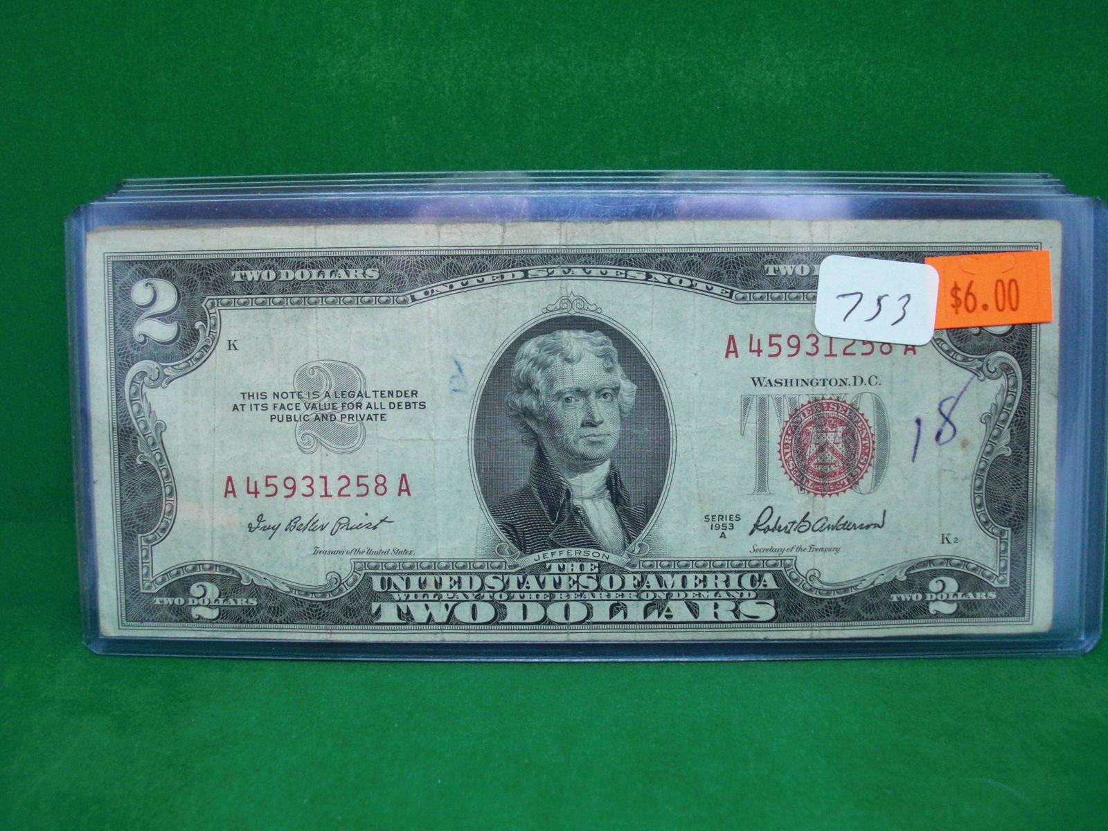 1954A series $2 dollar bill (1 of 1)