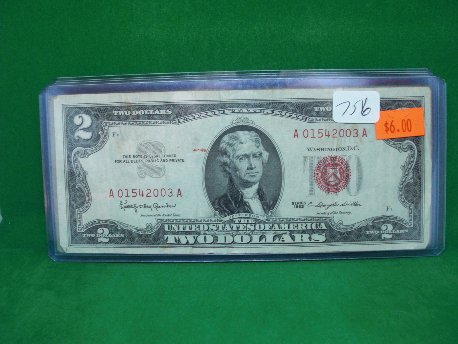 1963 series $2 dollar bill (1 of 1)