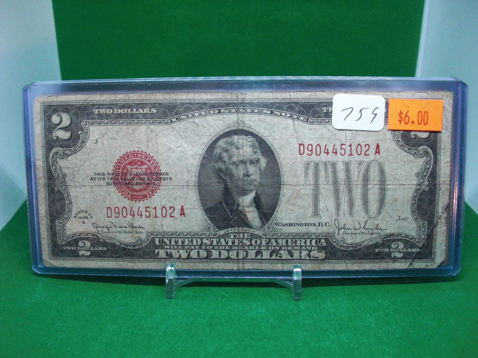 1928G series $2 dollar bill (1 of 1)