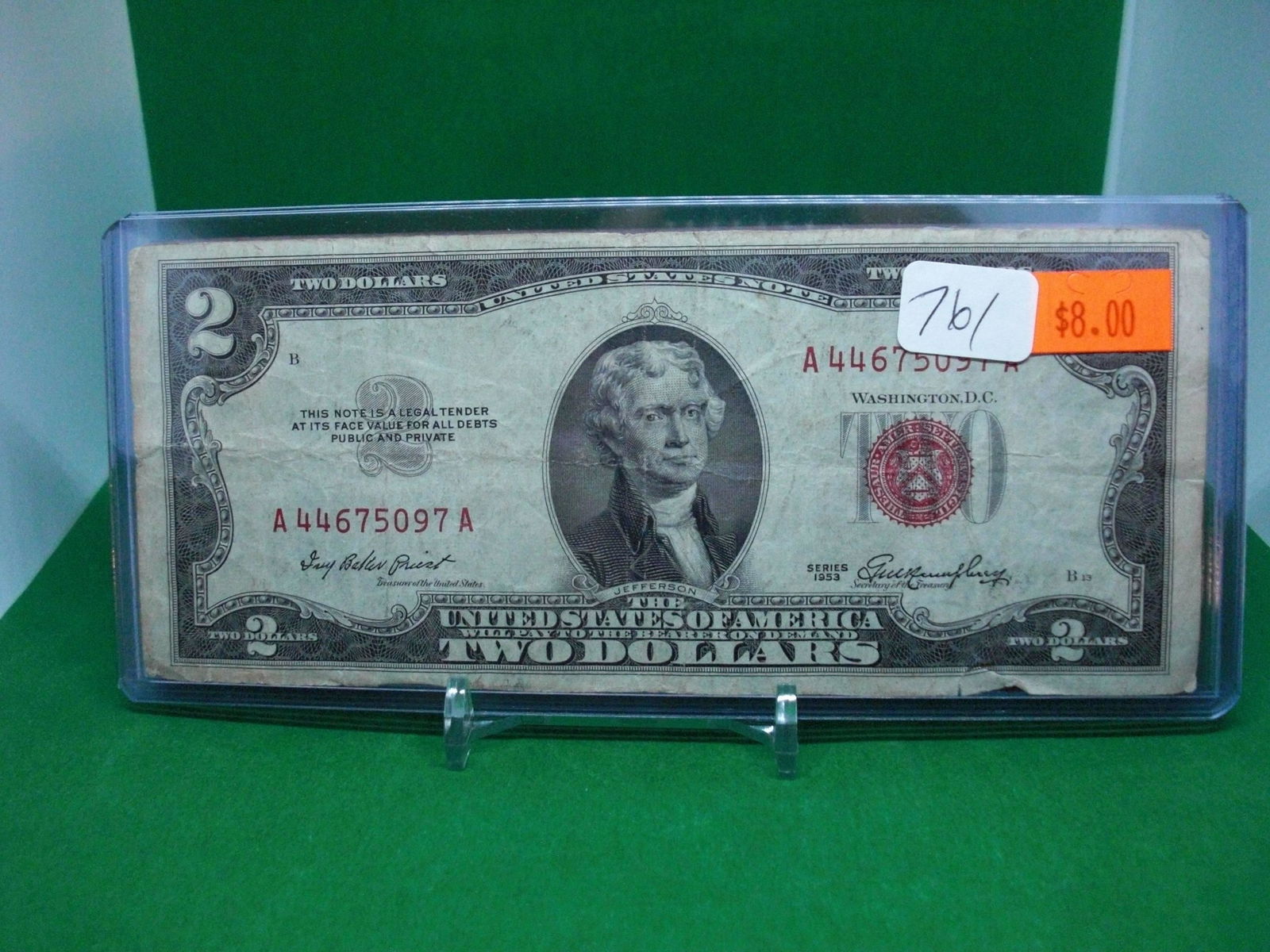 1953 series $2 dollar bill (1 of 1)