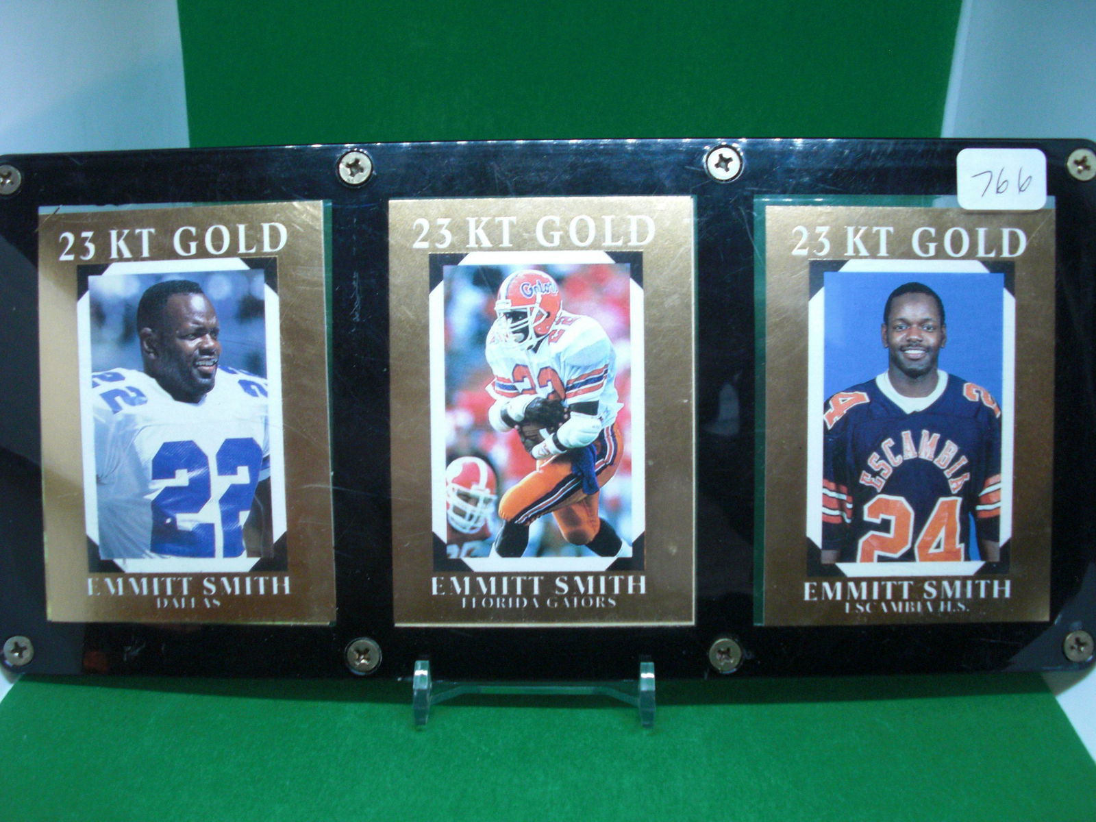 emmitt smith 23k gold cards in display (1 of 1)