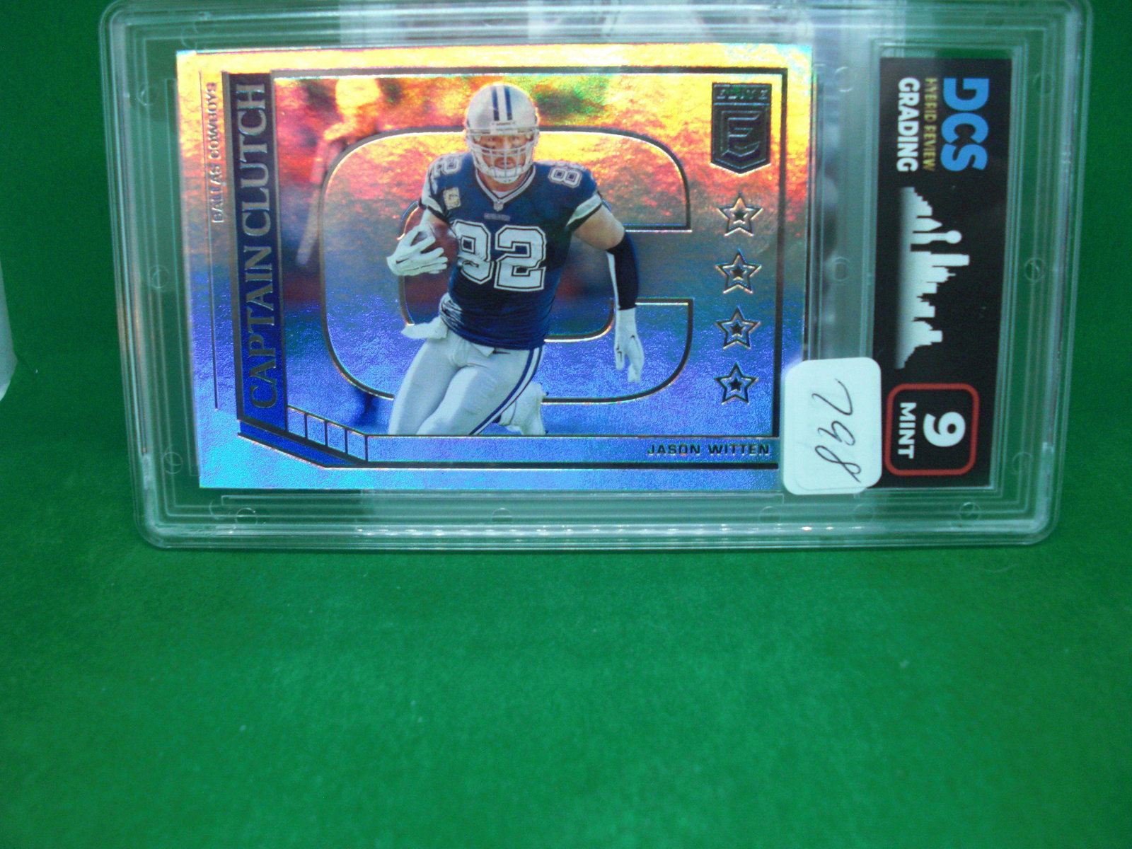 DCS graded 9 jason whitten elite series: graded trading card