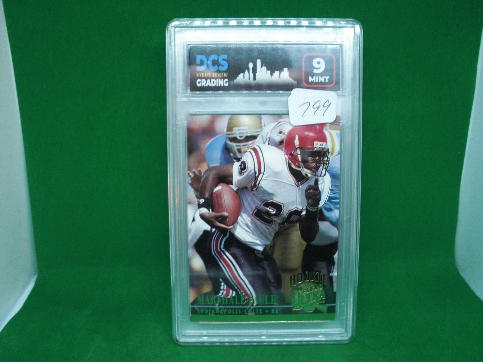 DCS graded 9 marshall faulk rookie: graded trading card