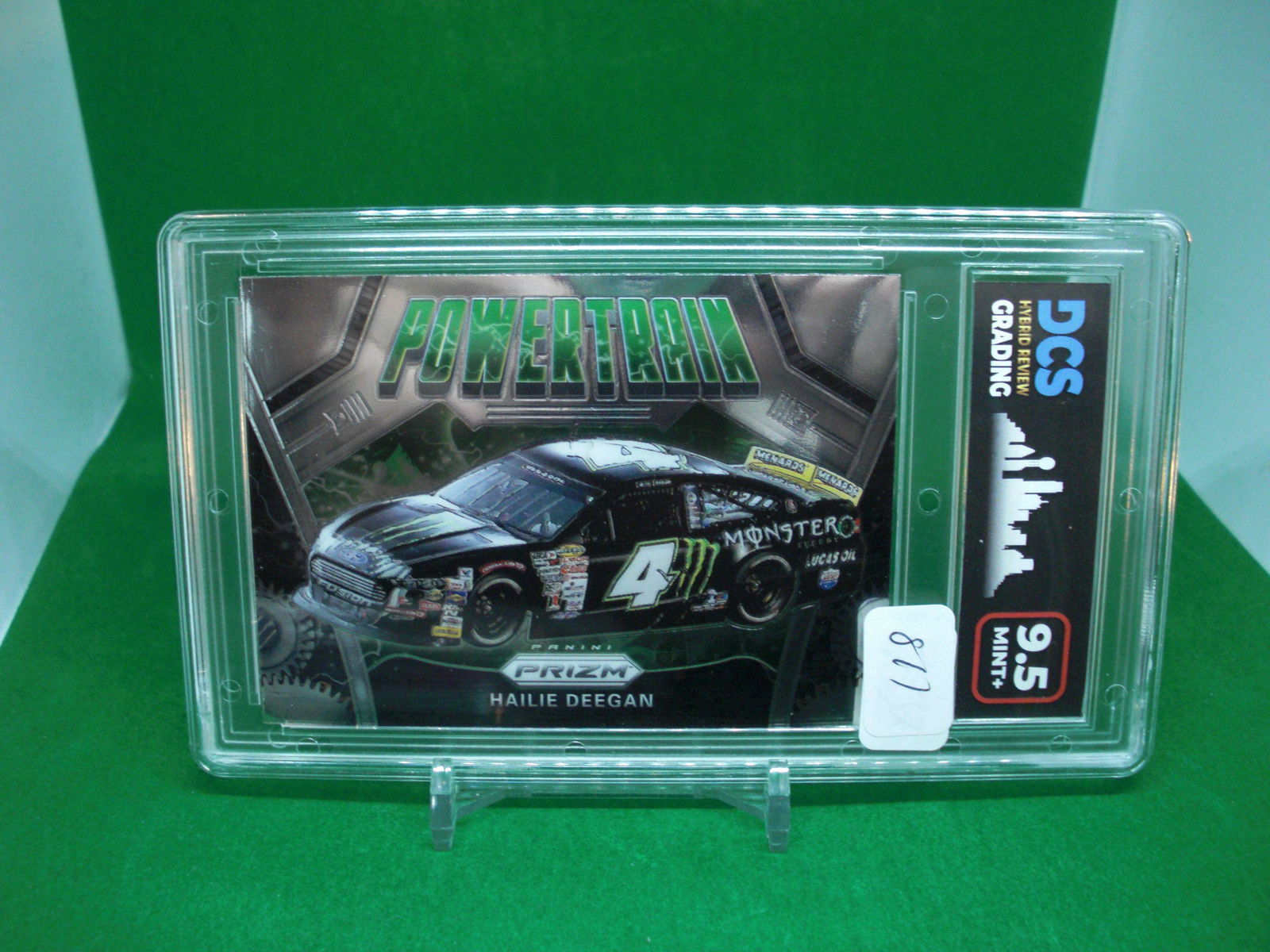 dcs 9.5 hallie deegan prizm racing: graded trading card