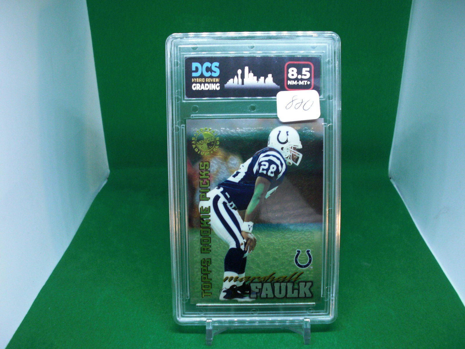 dcs 8.5 marshall faulk rookie: graded trading card