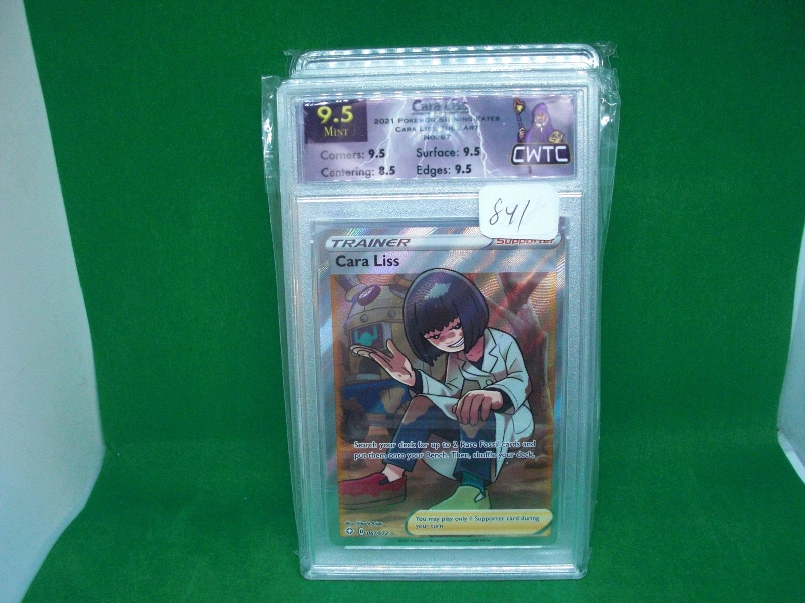 cwtc 9.5 cara liss full art card: graded trading card