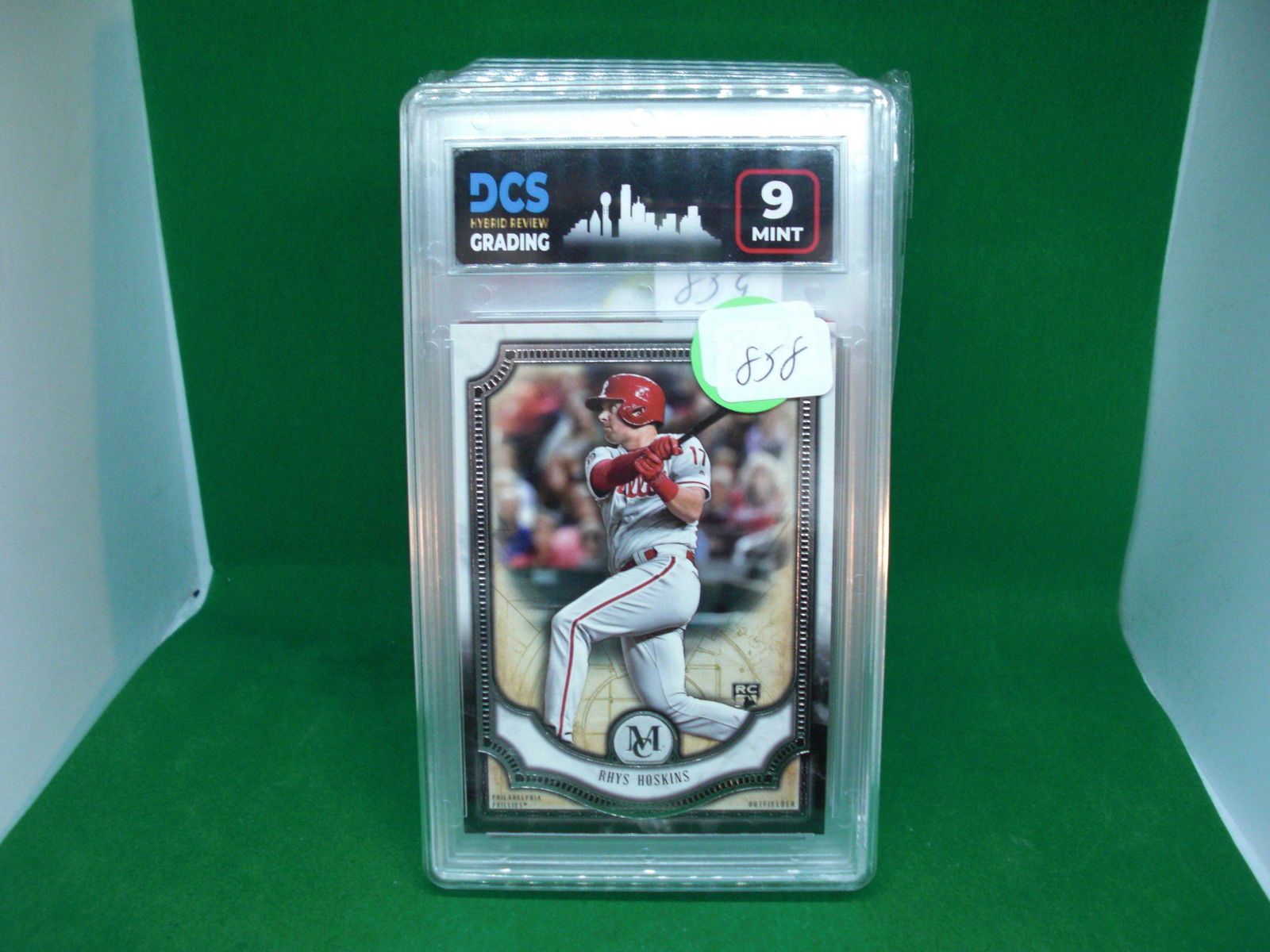 dcs 9.0 rhys hoskins museum collection rc: graded trading card