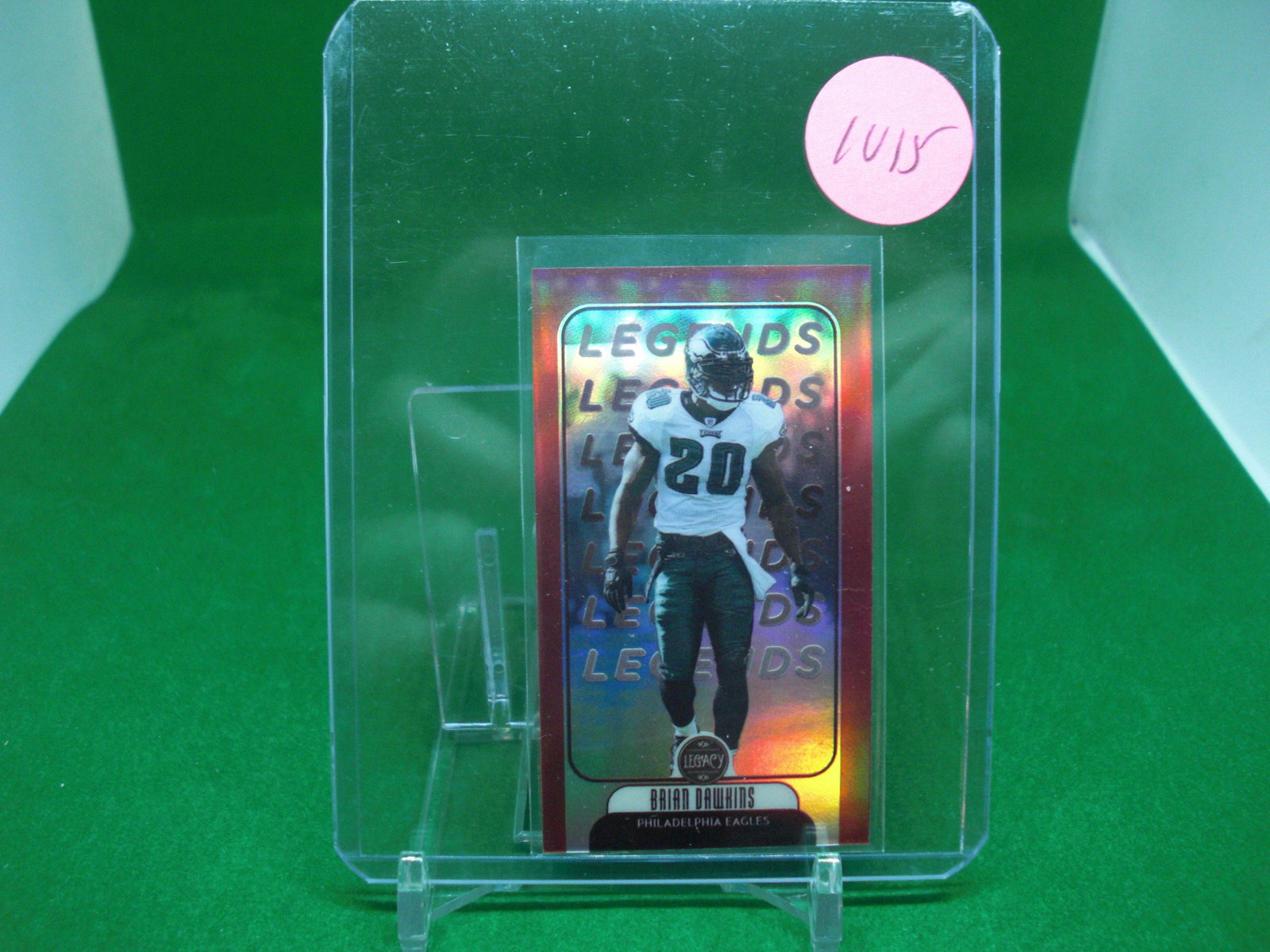 brian dawkins legacy mini 19/75: in top loader