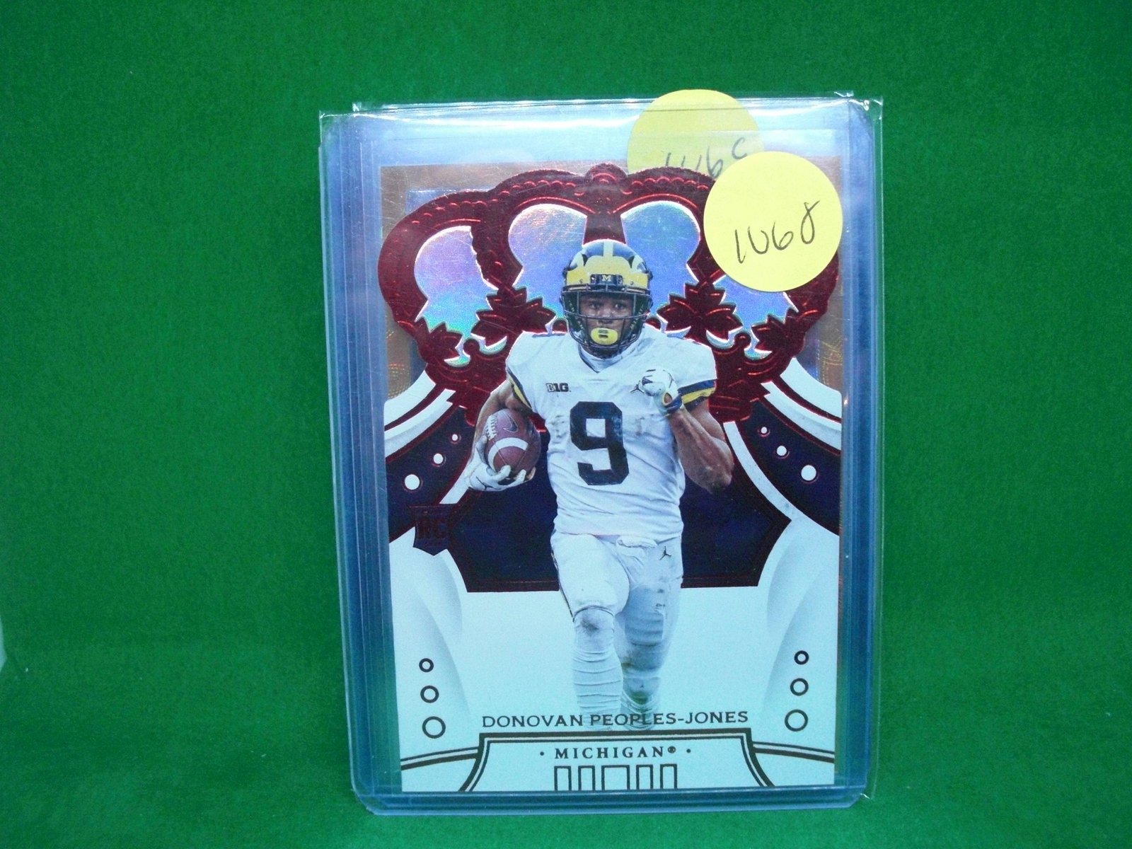 donovan peoples jones crown royale rookie: in top loader