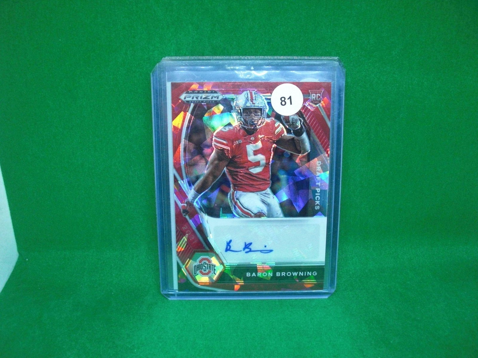 Baron Browning red cracked ice auto (1 of 1)
