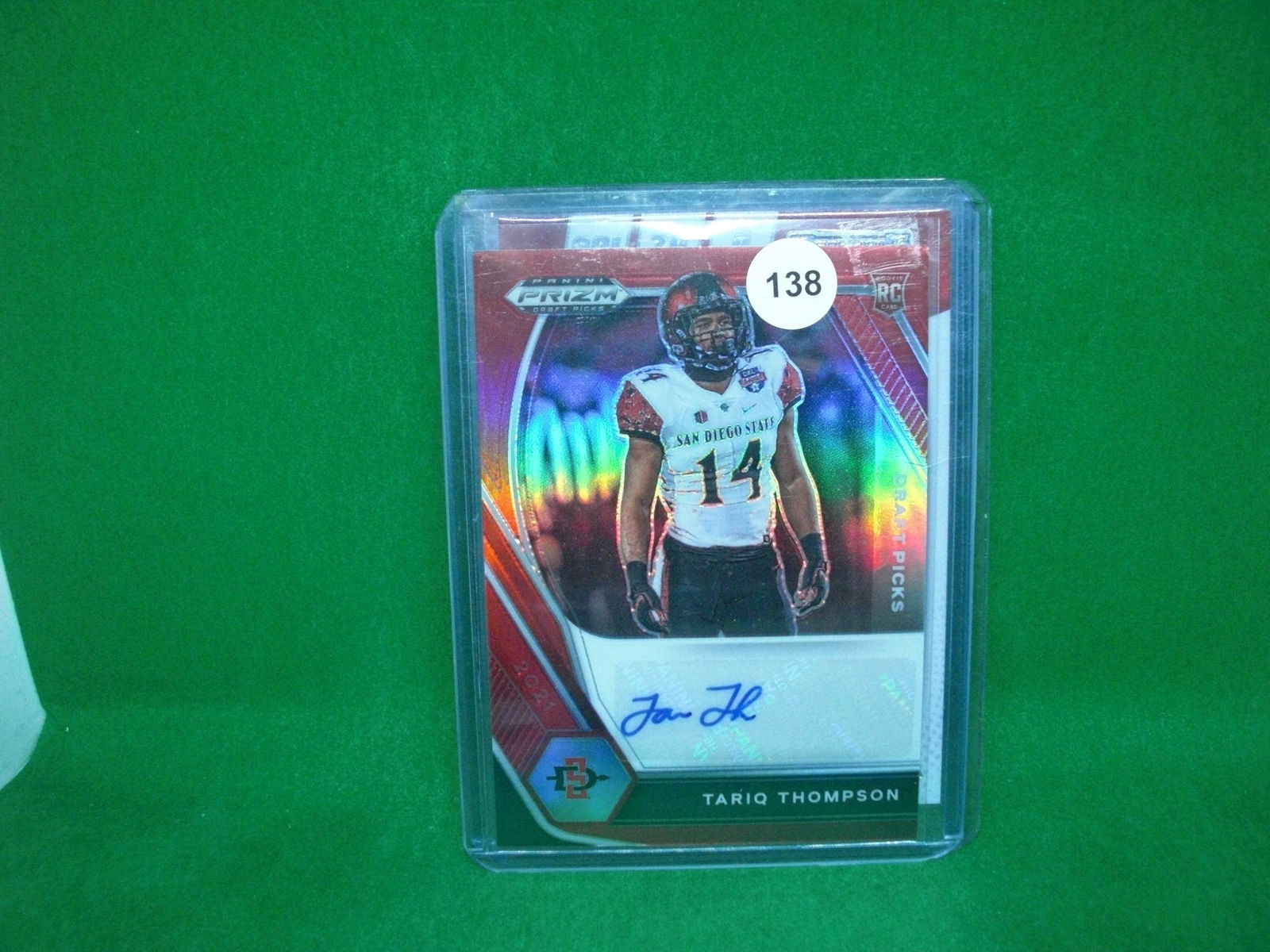 tariq thompson red prizm auto 44/149 (1 of 1)