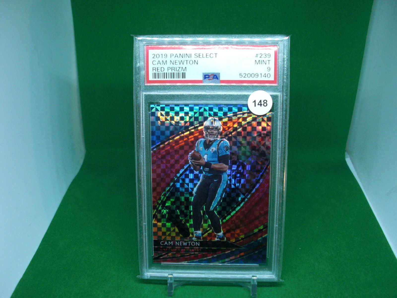 psa graded 9 cam newton red select 42/49 (1 of 1)