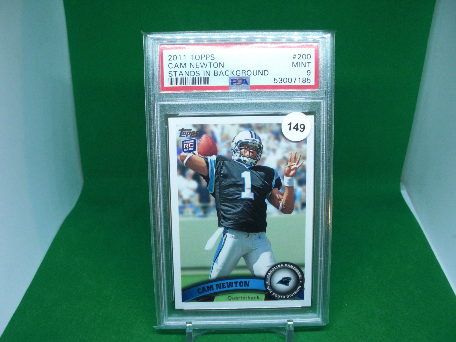 psa graded 9 cam newton rookie card (1 of 1)