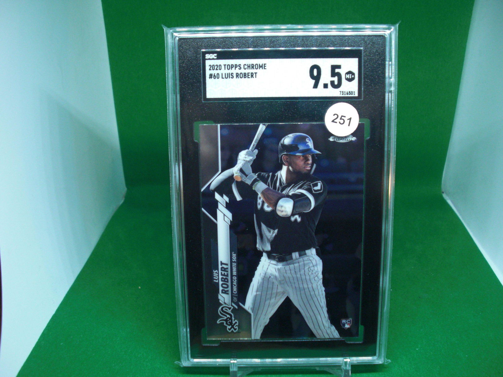 SGC graded 9.5 luis robert topps chrome rc (1 of 1)
