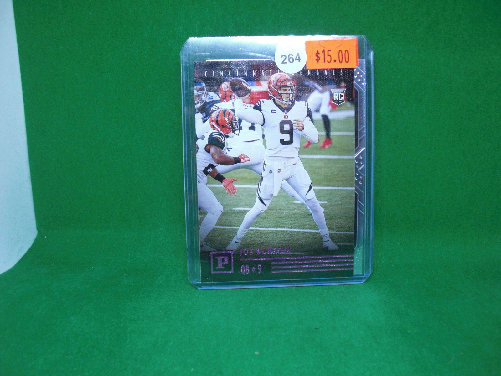 joe burrow rookie card: purple foil