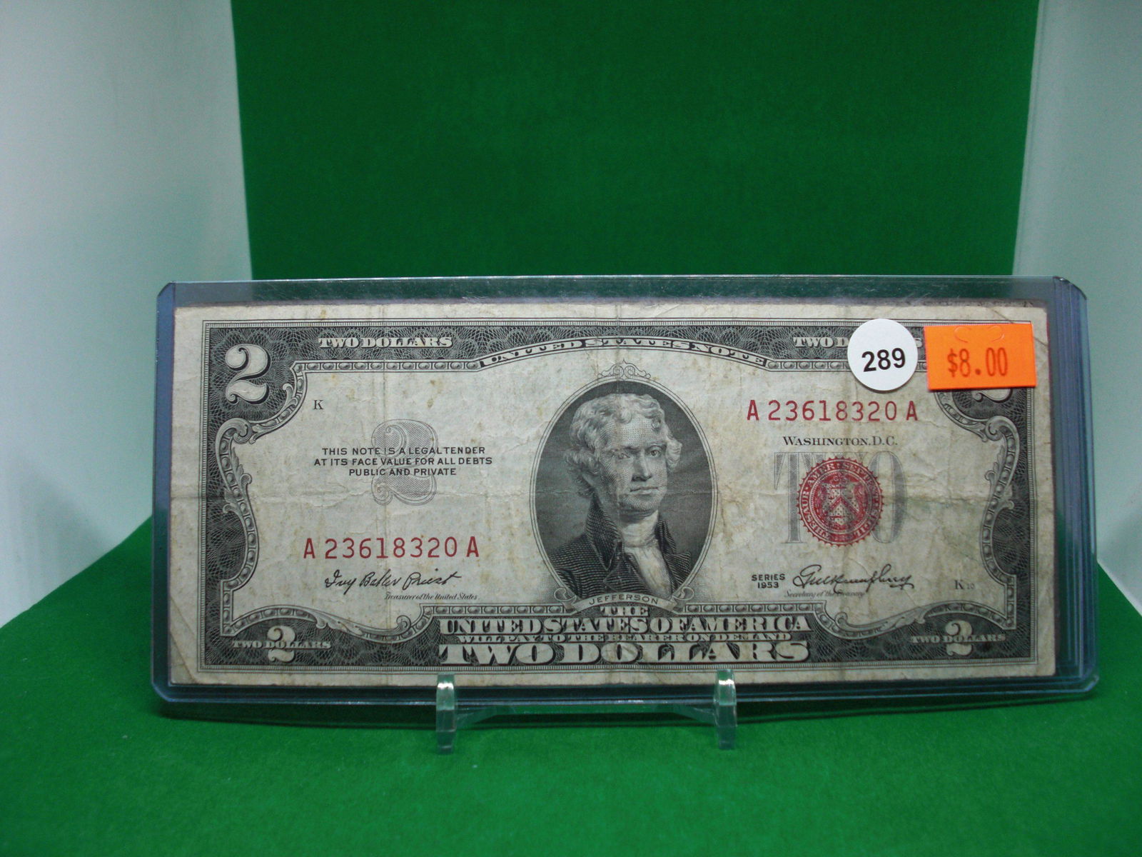 1953 series $2 dollar bill (1 of 1)