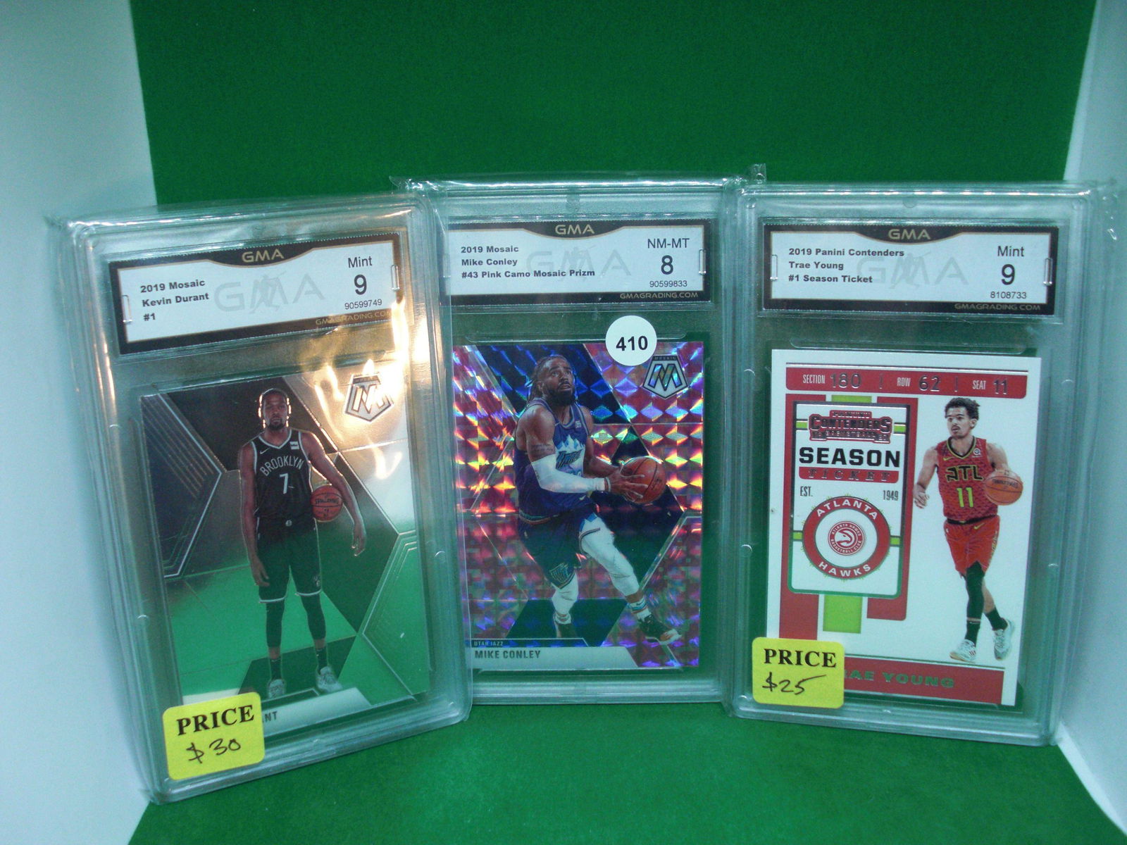 Lot of 3 GMA graded basketball cards (1 of 1)