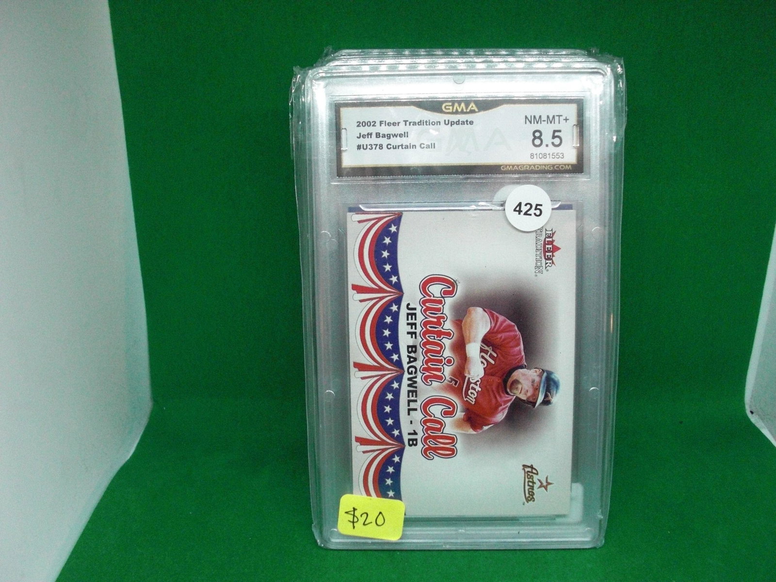 GMA 8.5 Jeff bagwell curtain call: graded sports card