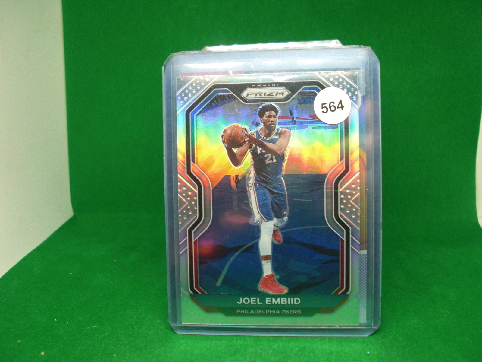 joel embiid silver prizm: in top loader