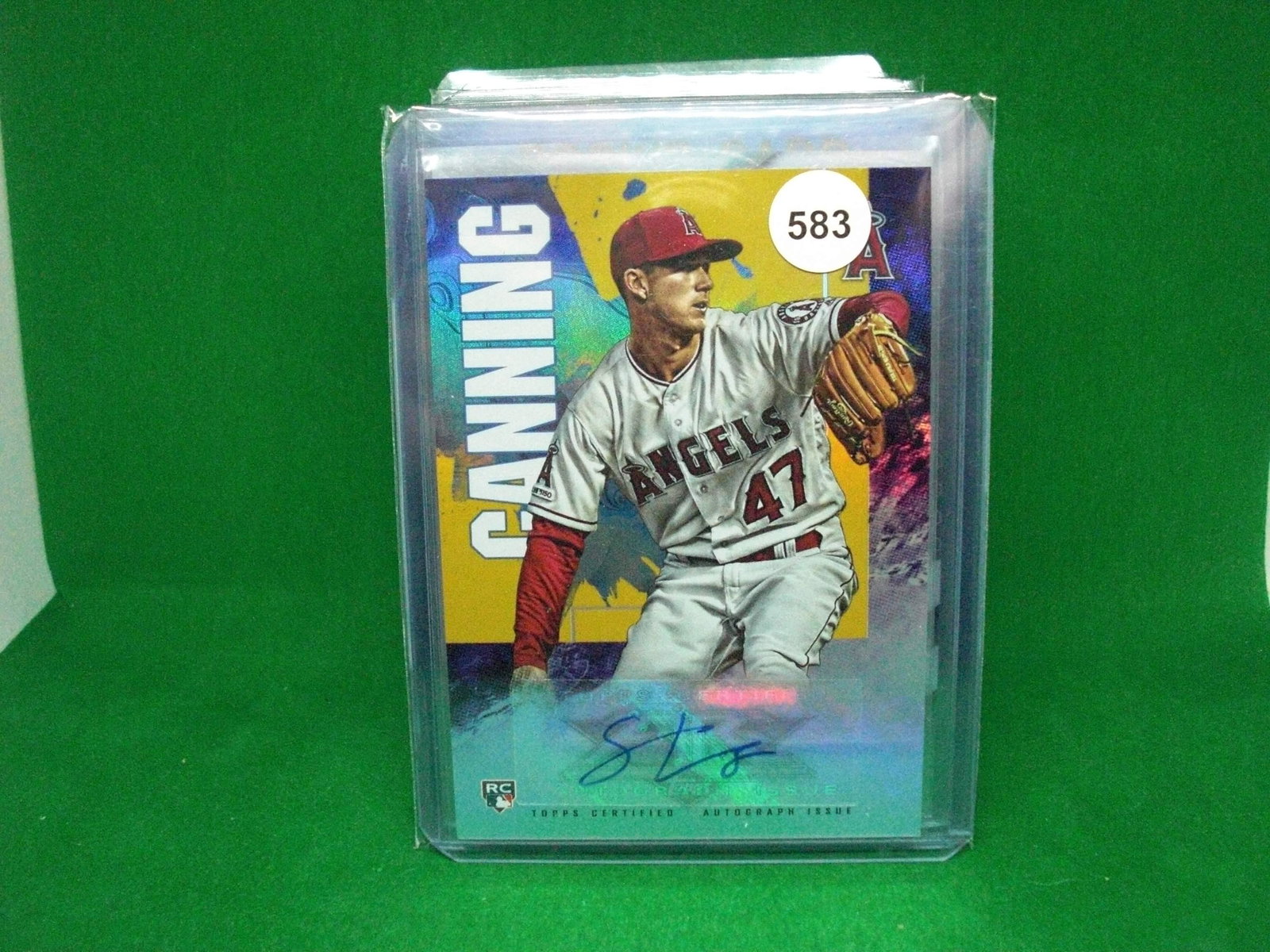 griffin canning rookie auto 14/50: in top loader