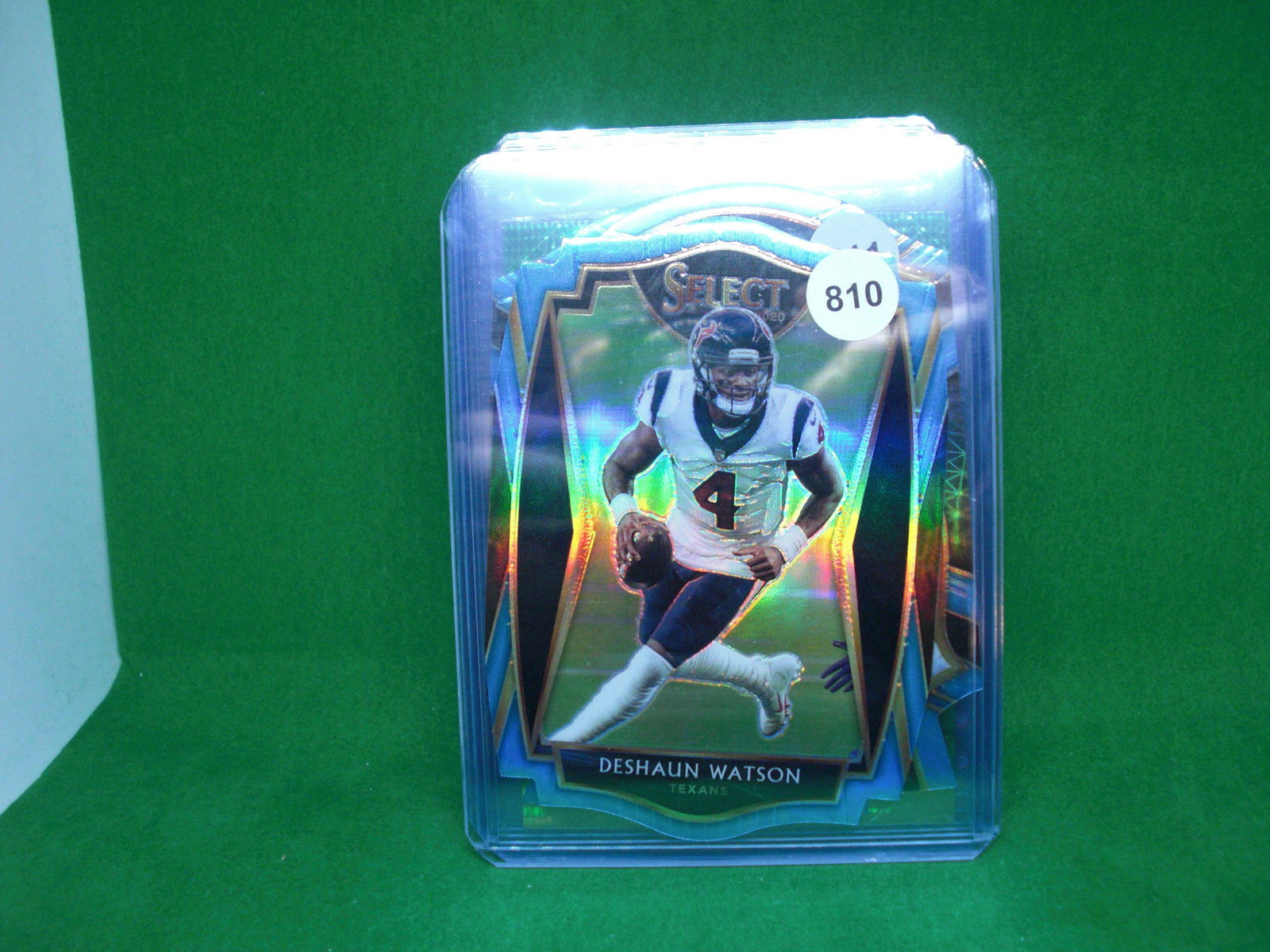 Deshaun Watson blue die cut: in top loader