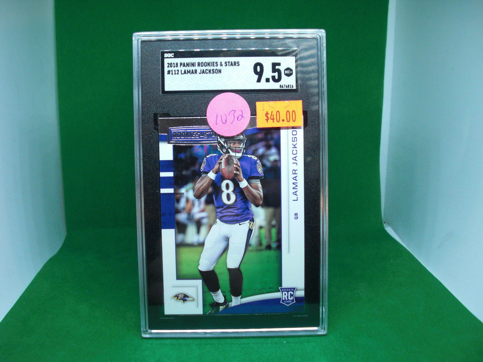 sgc 9.5 lamar jackson rookie card (1 of 1)