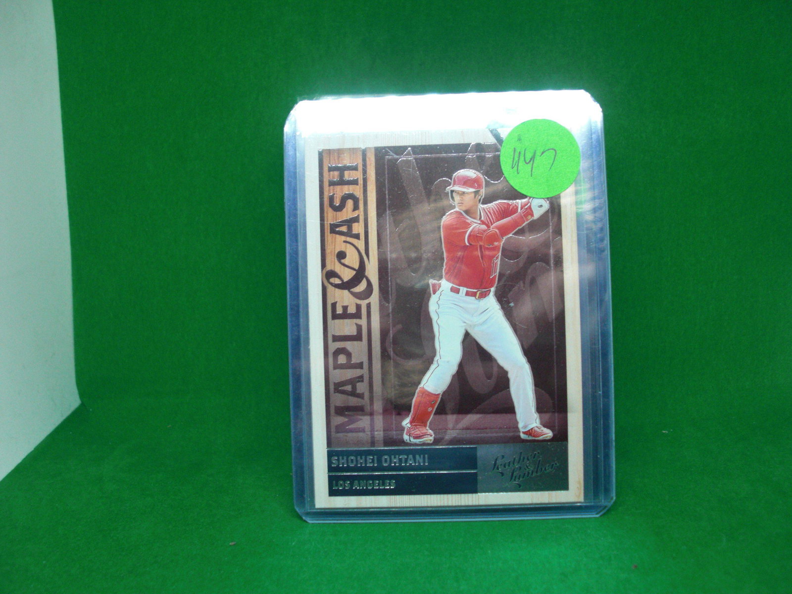 shohei ohtani leather and lumber: in top loader