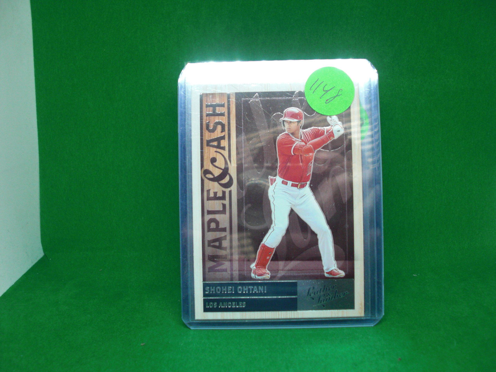 shohei ohtani leather and lumber: in top loader