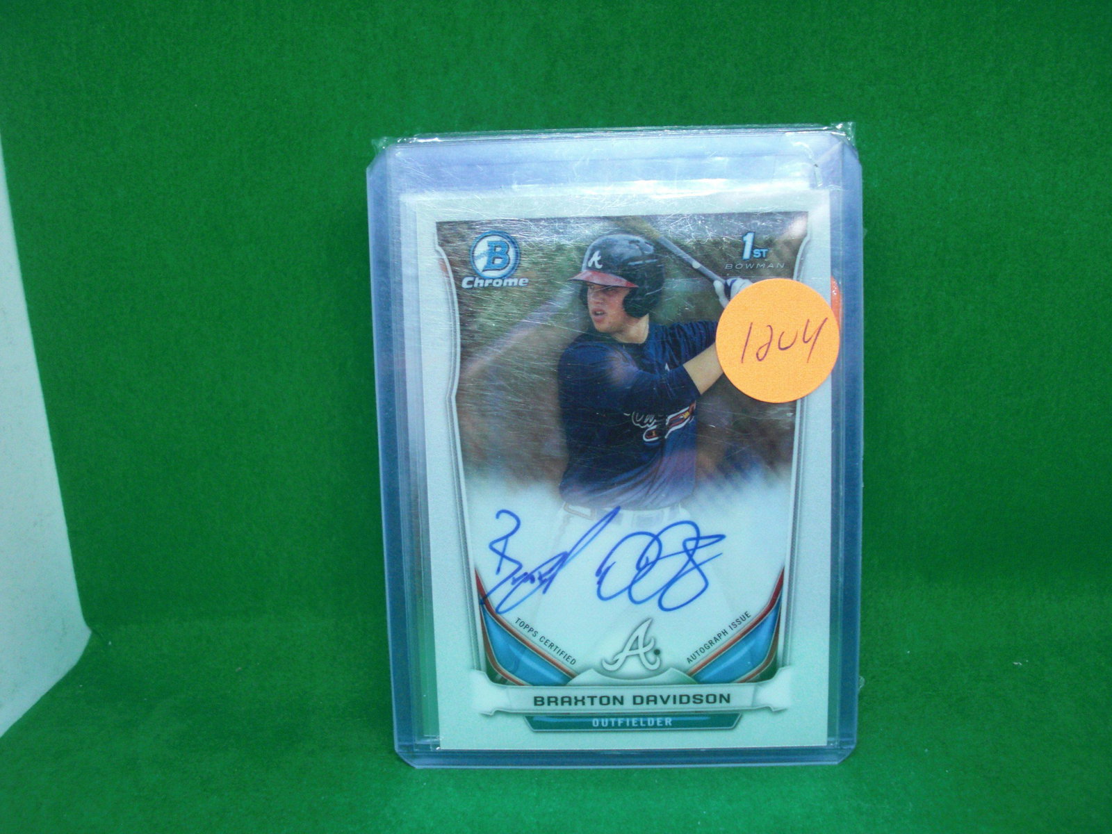 braxton davidson 1st bowman auto: in top loader