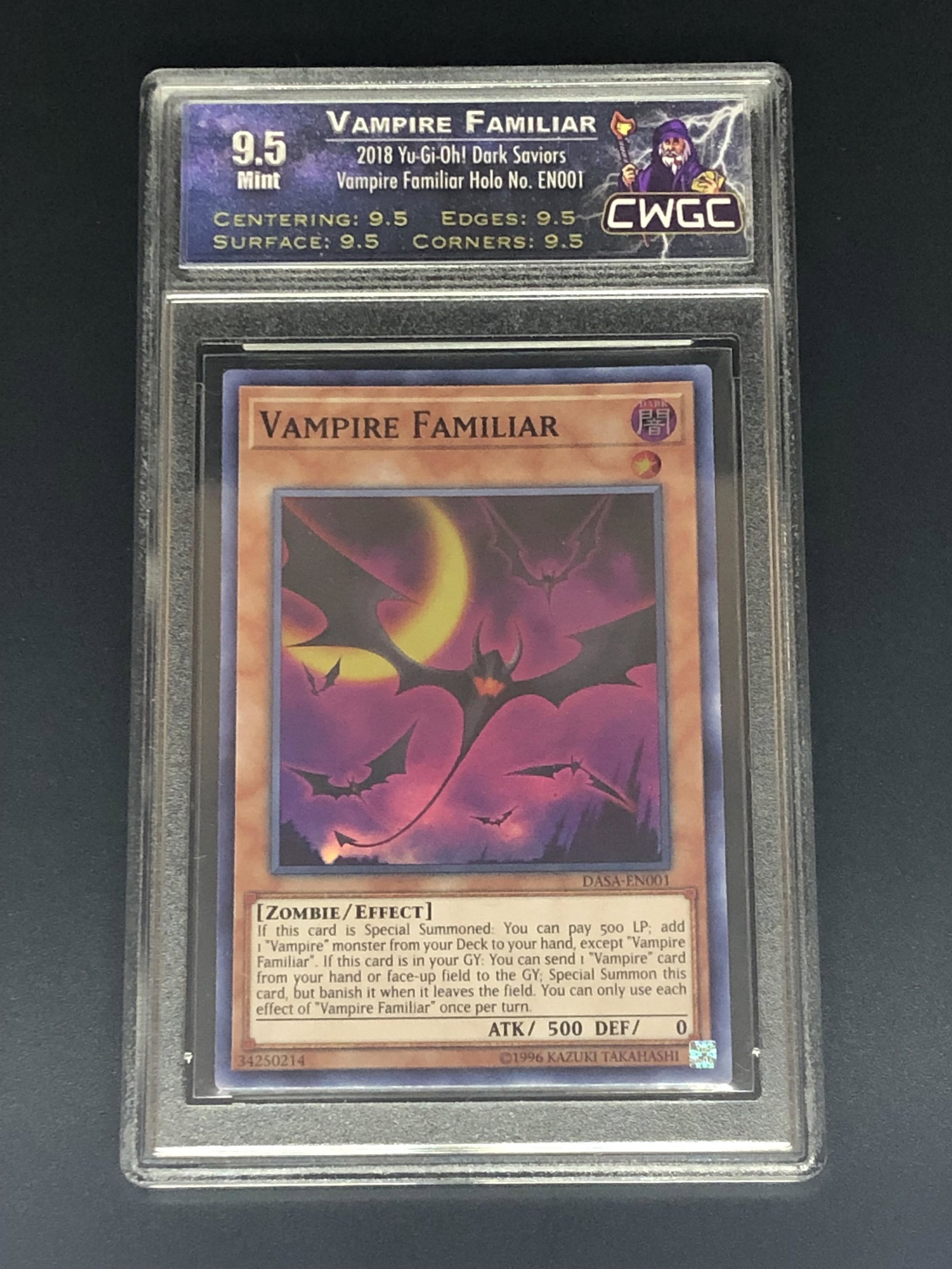 Vampire Familiar Holo Yu-Gi-Oh! Card CWGC 9.5: Vampire Familiar Holo Yu-Gi-Oh! Card CWGC 9.5