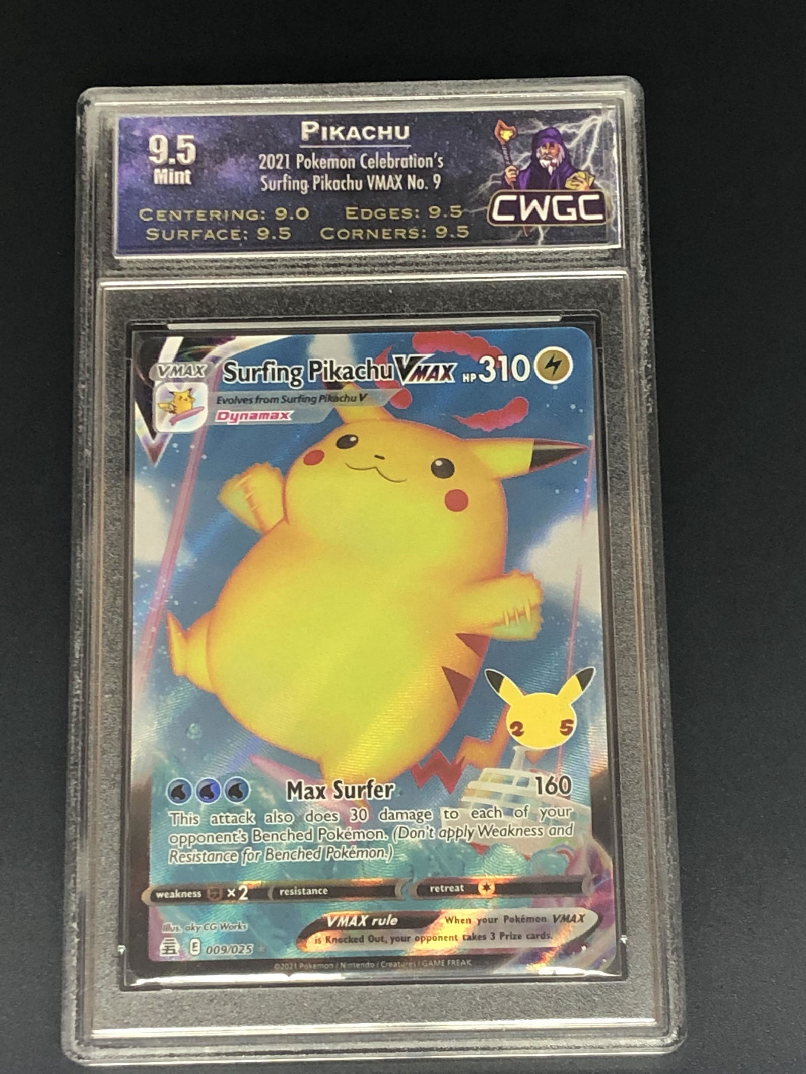 Surfing Pikachu VMAX CWGC 9.5 (1 of 1)